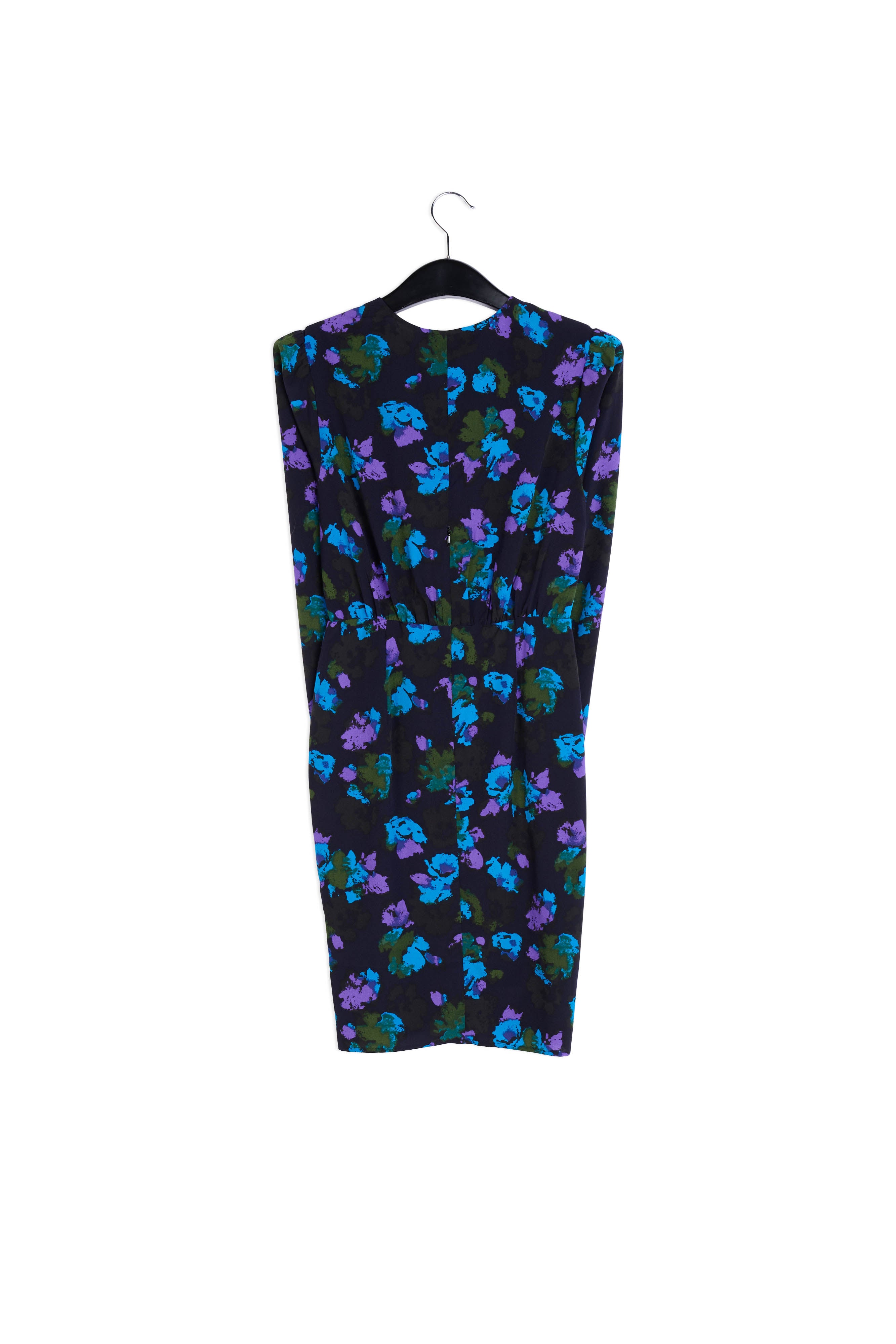 Black and red wrap effect midi dress RE—SSENTIEL | Essentiel second hand