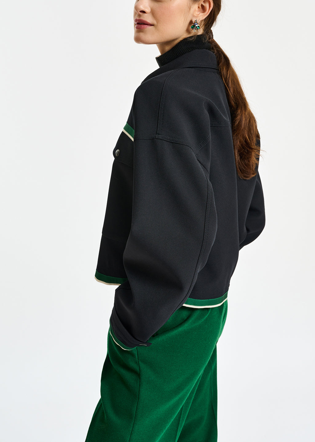 Black utility-inspired jacket RE—SSENTIEL | Essentiel second hand