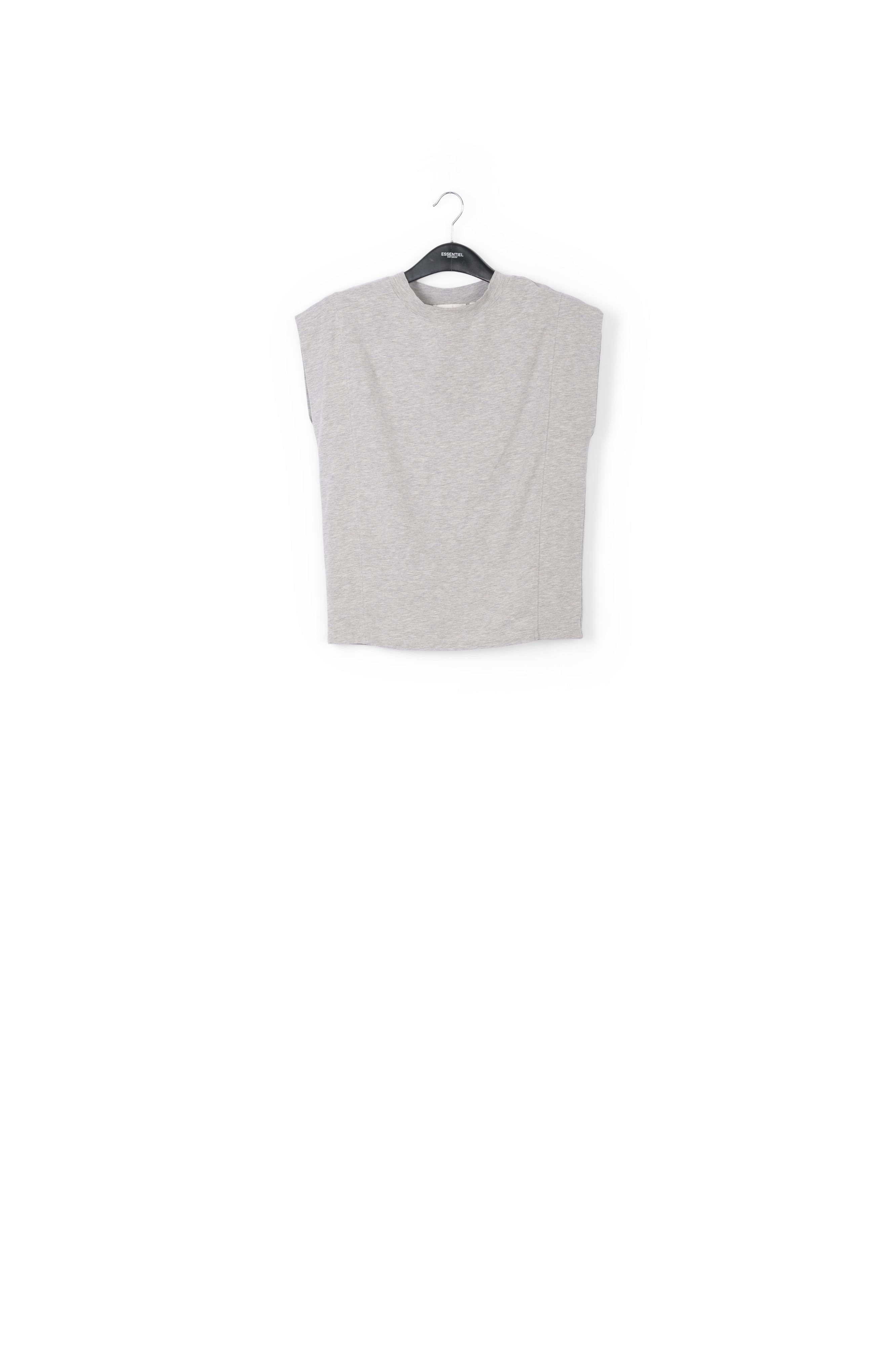 Grey cap-sleeve T-shirt RE—SSENTIEL | Essentiel second hand
