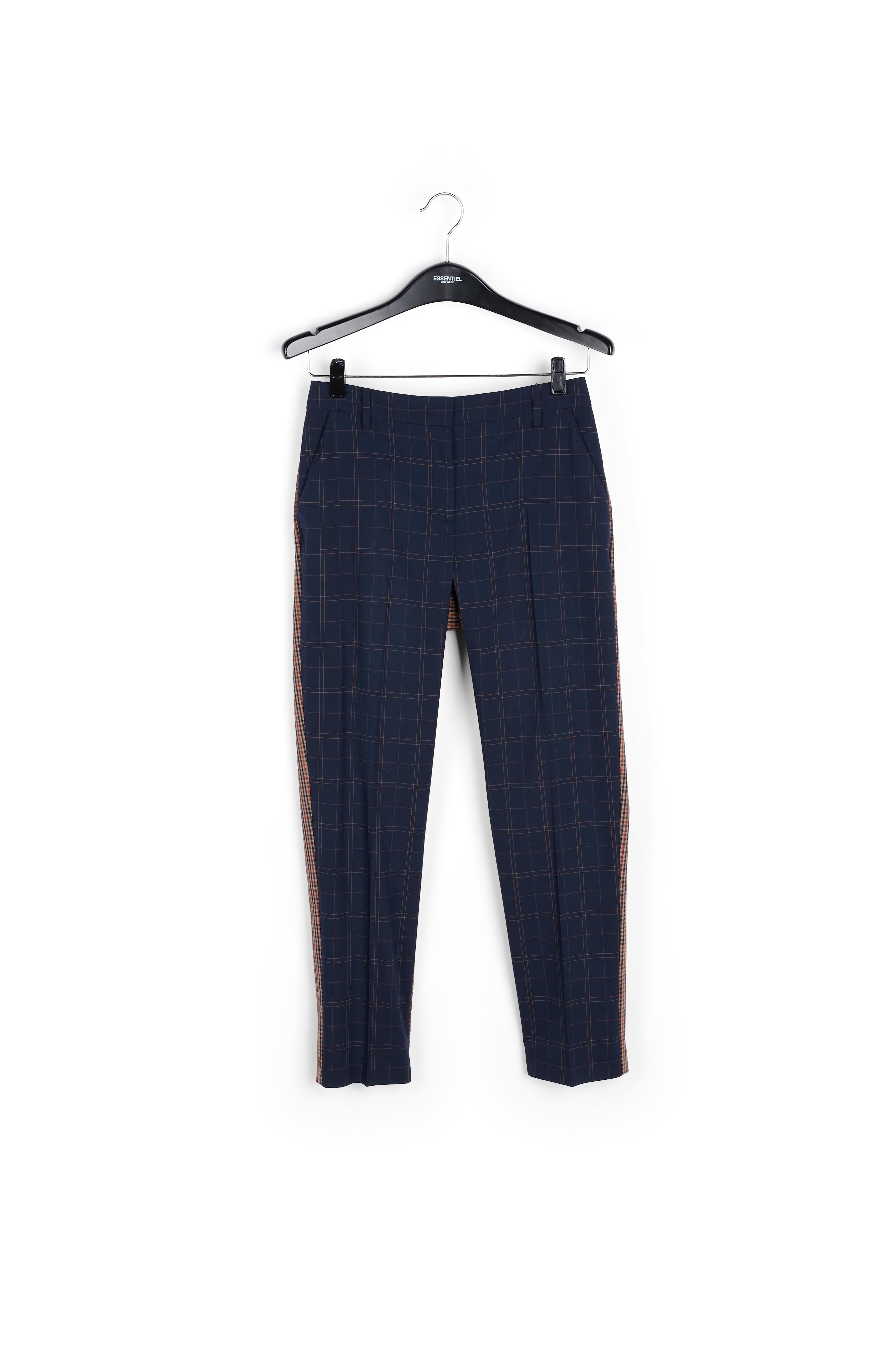 Pantalon bi-matière à carreaux RE—SSENTIEL | Essentiel second hand