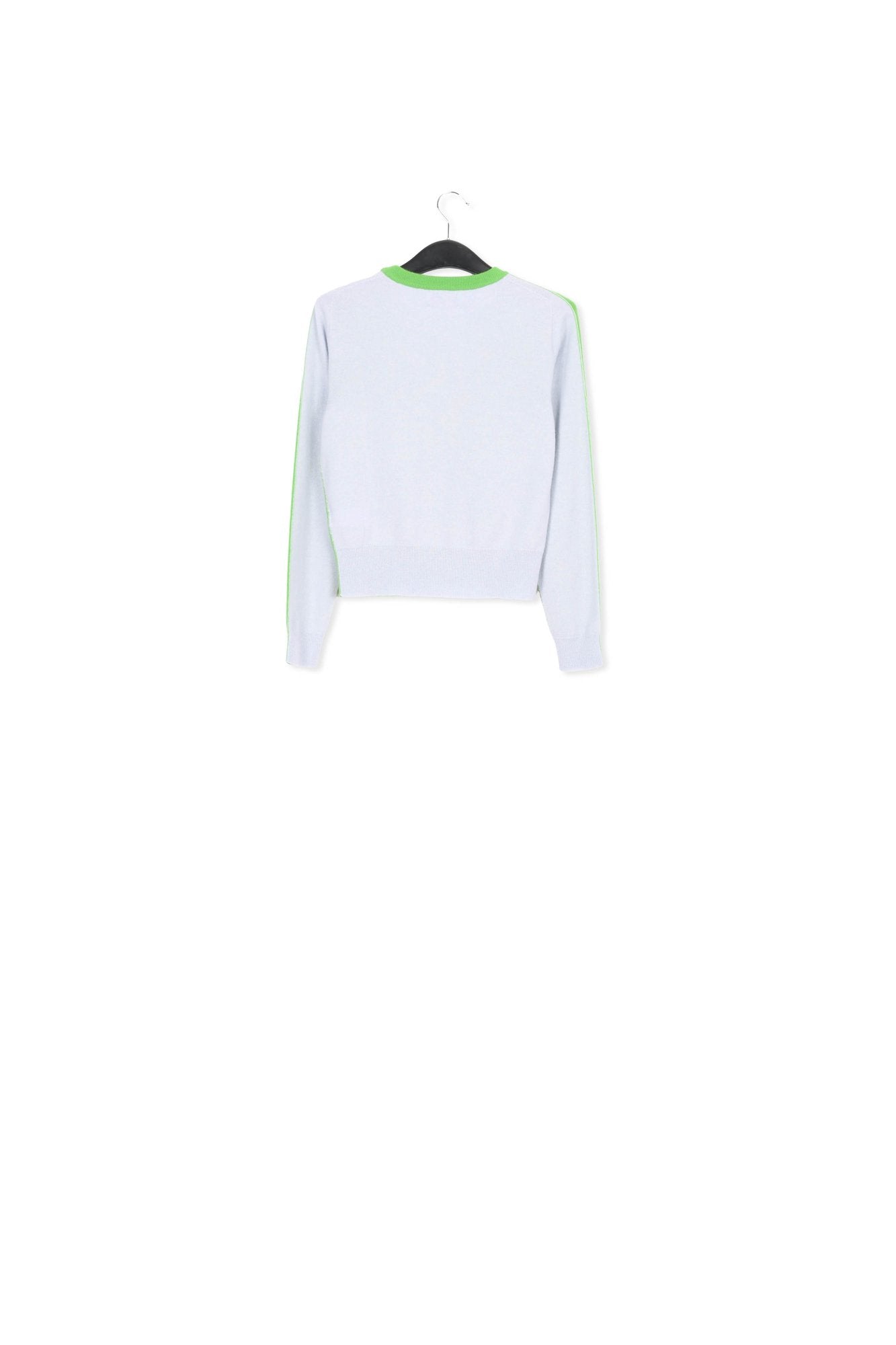 Green and light blue merino-cashmere knit sweater RE—SSENTIEL | Essentiel second hand