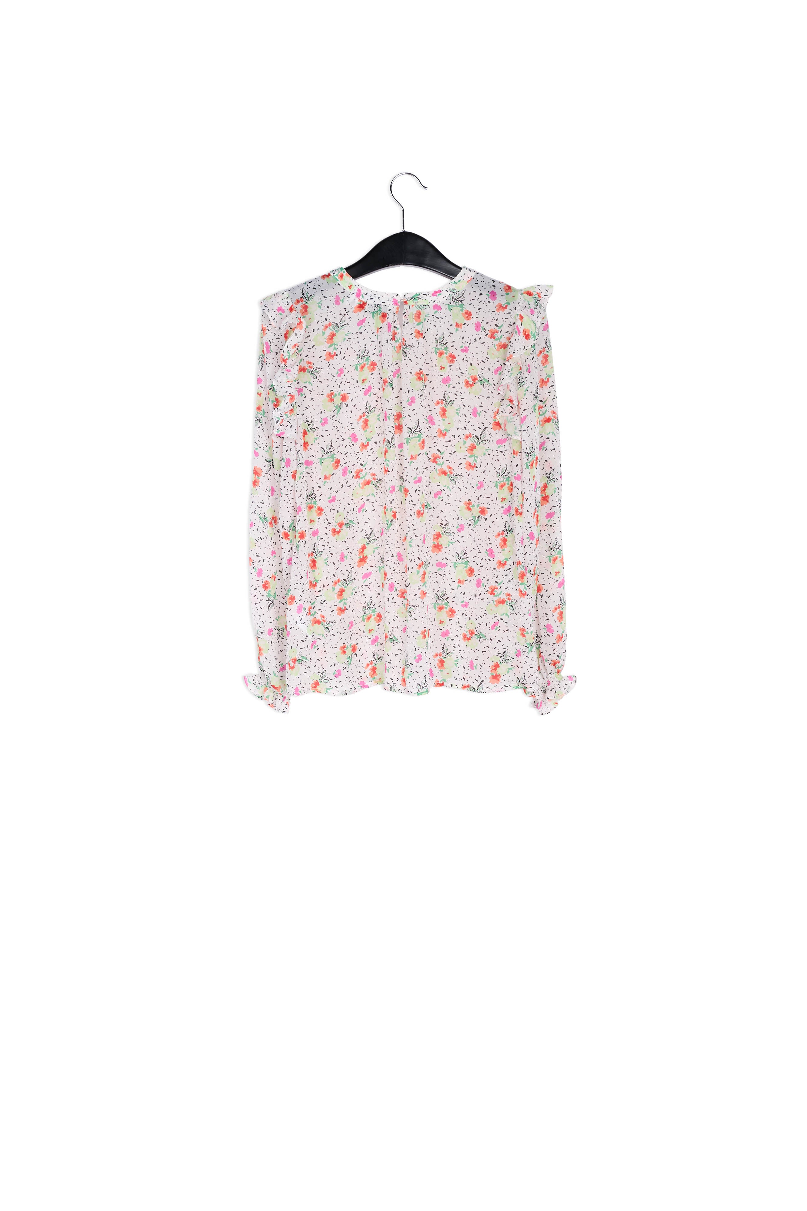 Top blanc cassé fleuri à ruches RE—SSENTIEL | Essentiel second hand