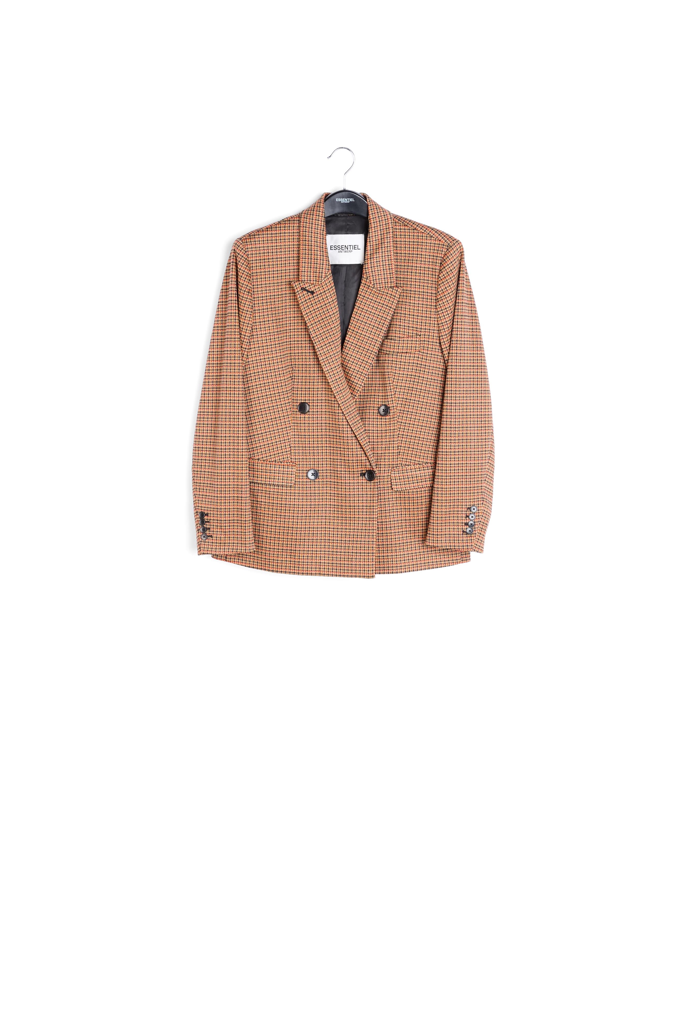 Blazer croisé à pied-de-poule RE—SSENTIEL | Essentiel second hand