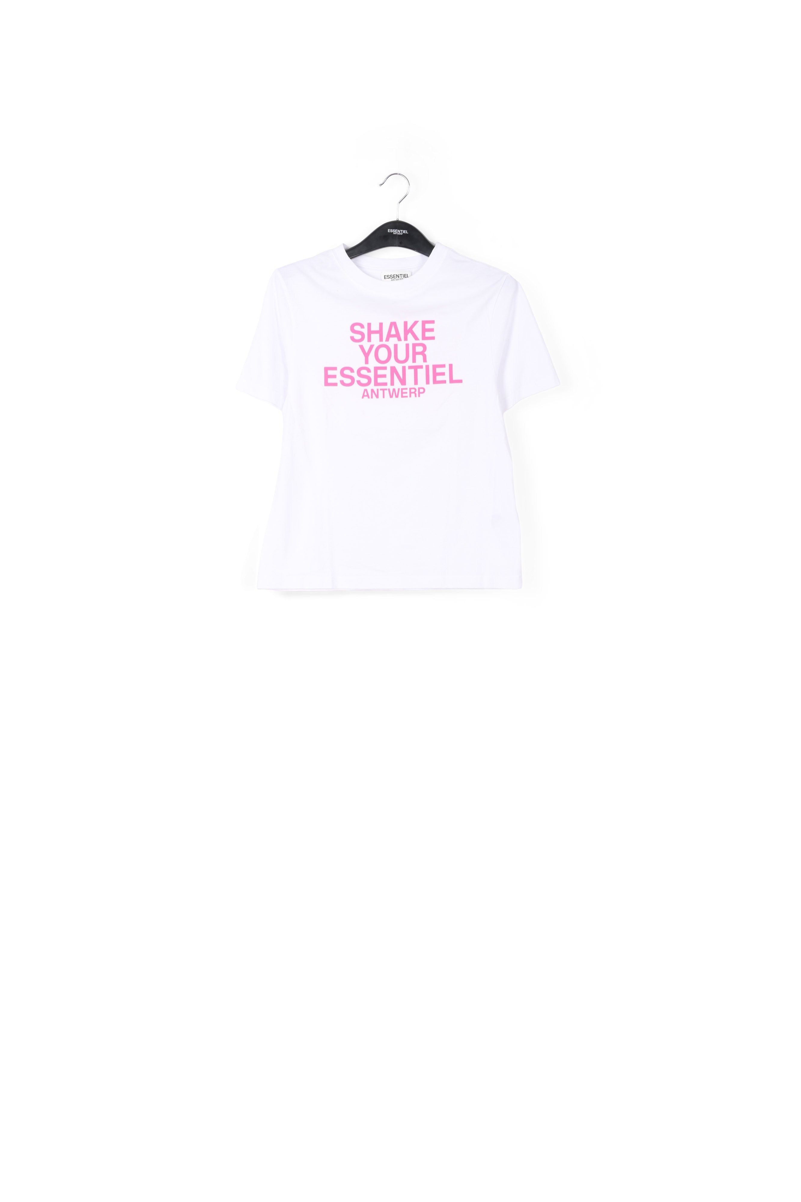 White loose-fit 'Shake your Essentiel Antwerp' T-shirt RE—SSENTIEL | Essentiel second hand