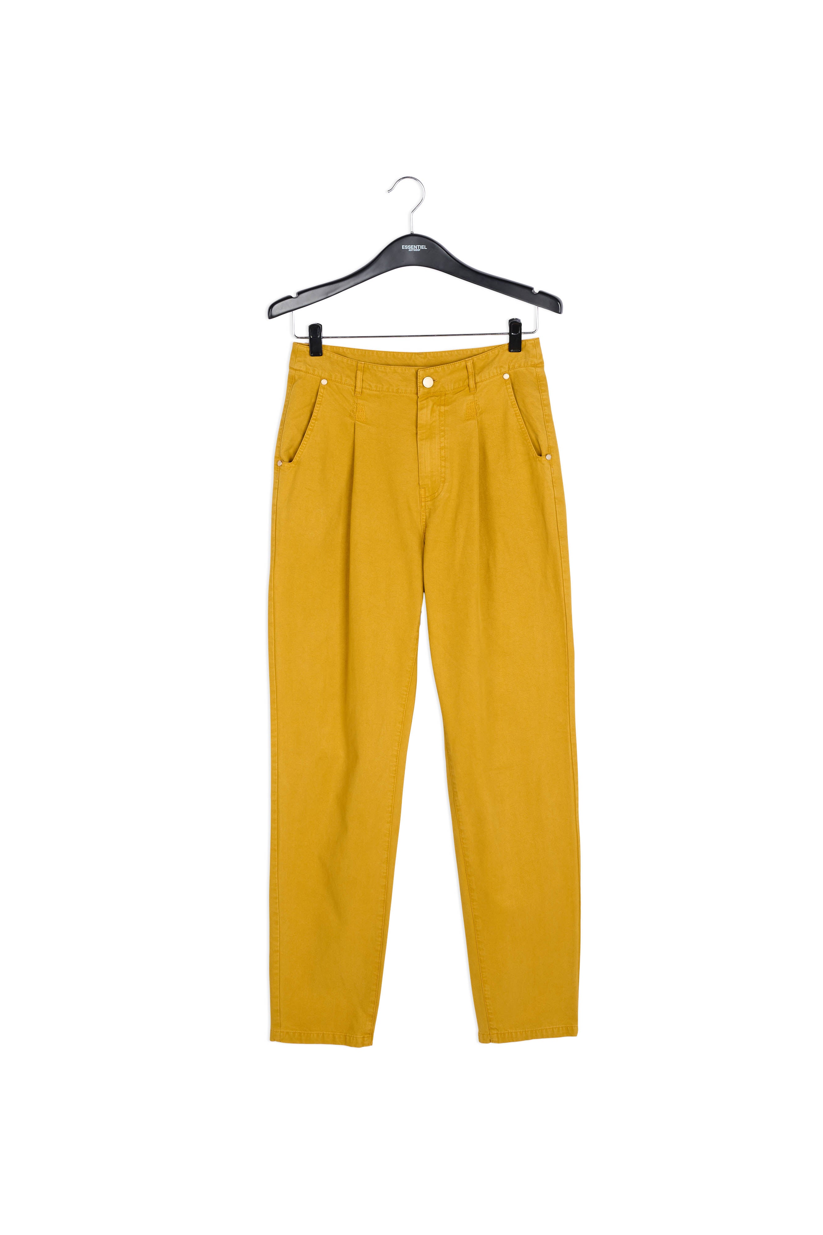 Jean fuselé jaune à taille haute RE—SSENTIEL | Essentiel second hand