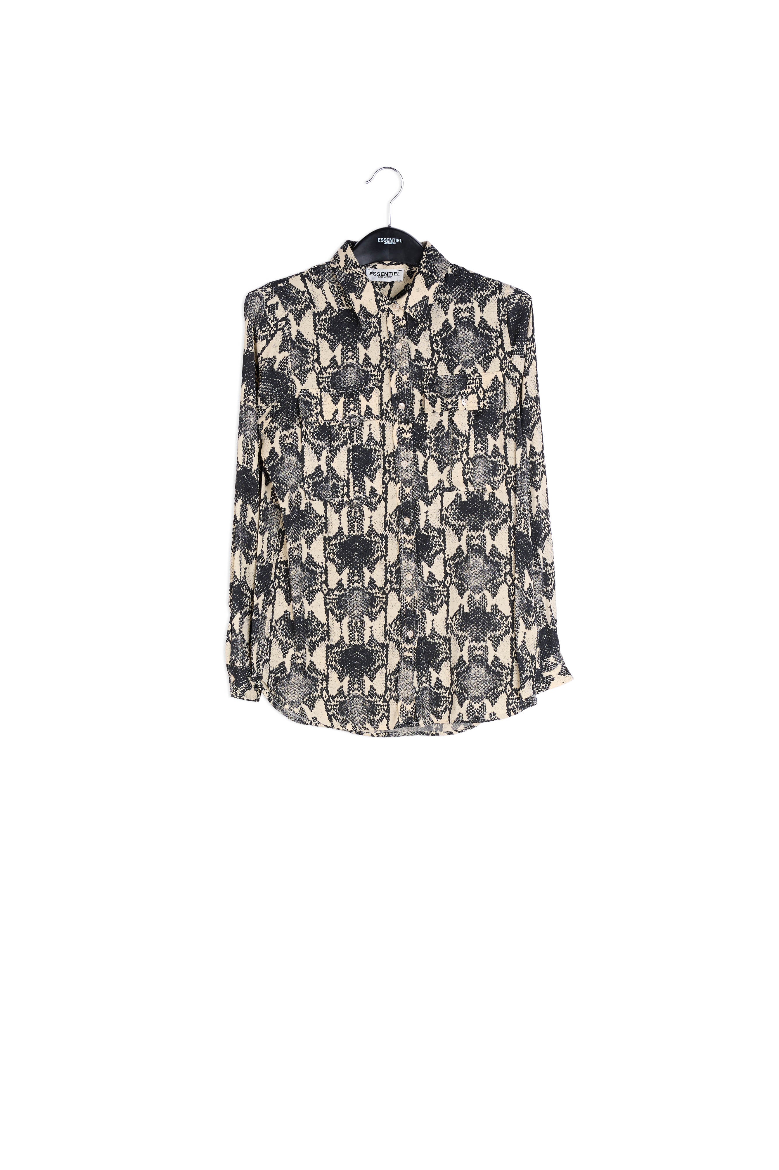 Off-white shirt with snake print RE—SSENTIEL | Essentiel second hand