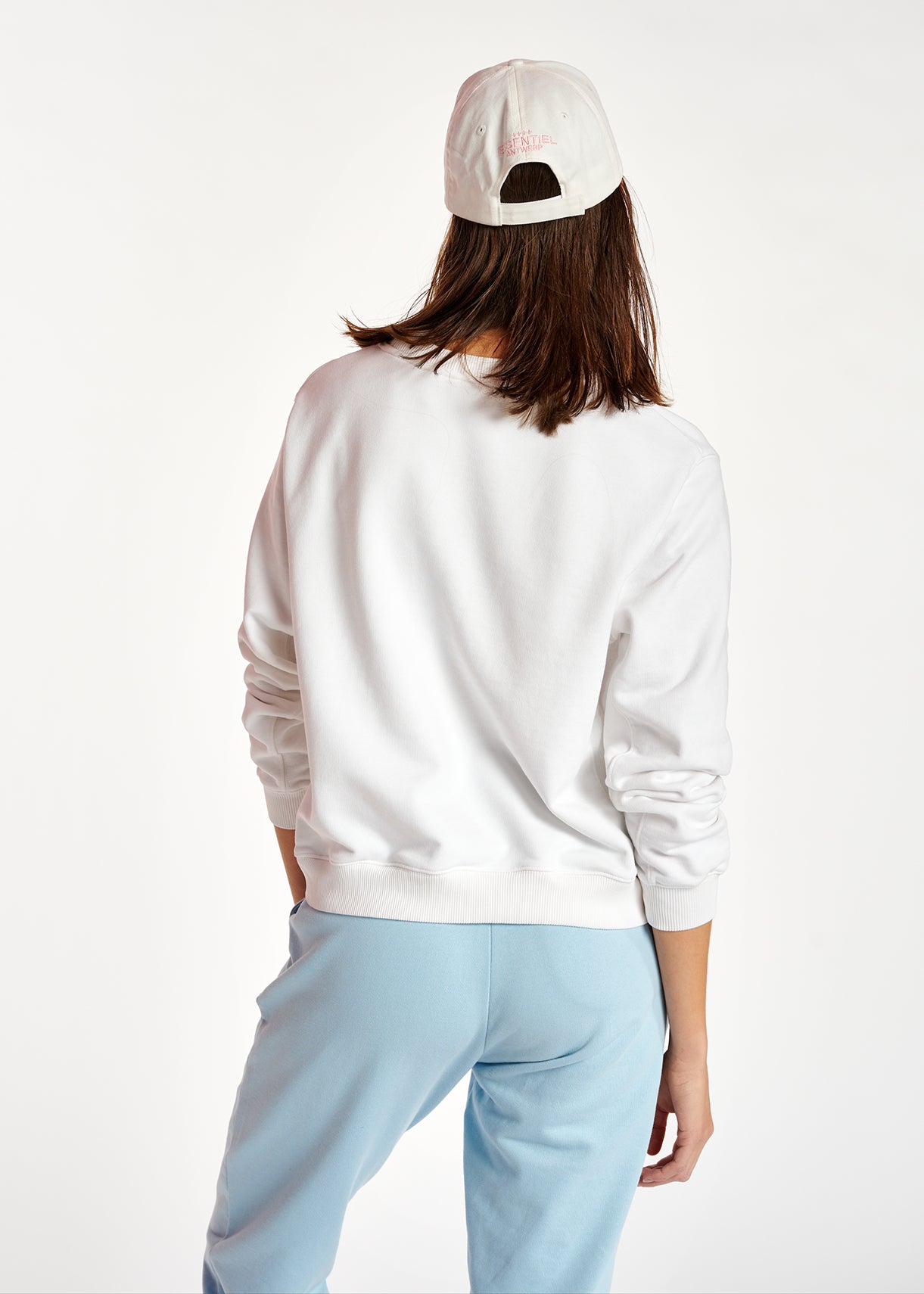 Off-white organic cotton-jersey sweatshirt RE—SSENTIEL | Essentiel second hand