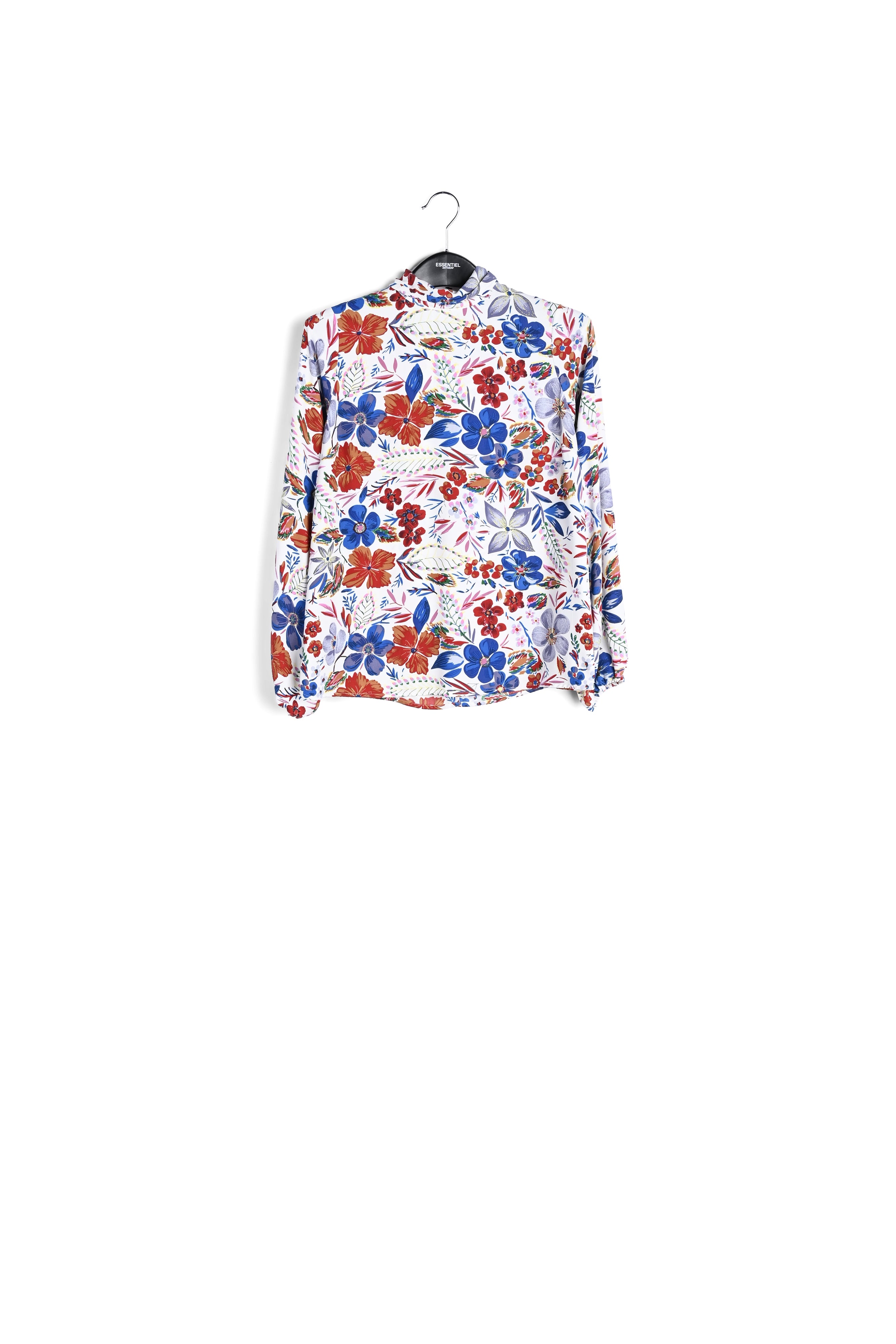 Off-white floral pussy bow shirt RE—SSENTIEL | Essentiel second hand