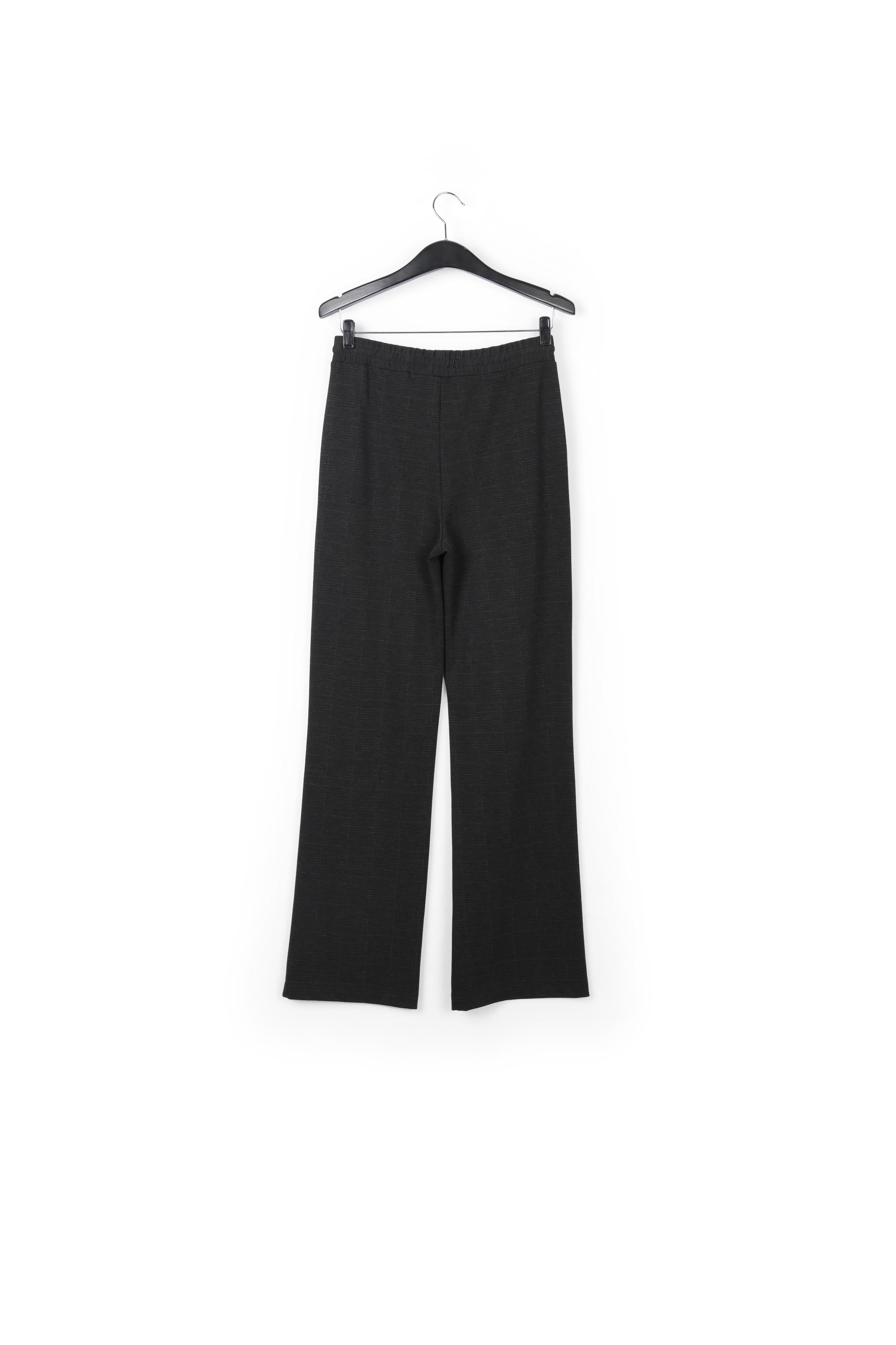 Grey check loose-fit straight-leg pants RE—SSENTIEL | Essentiel second hand