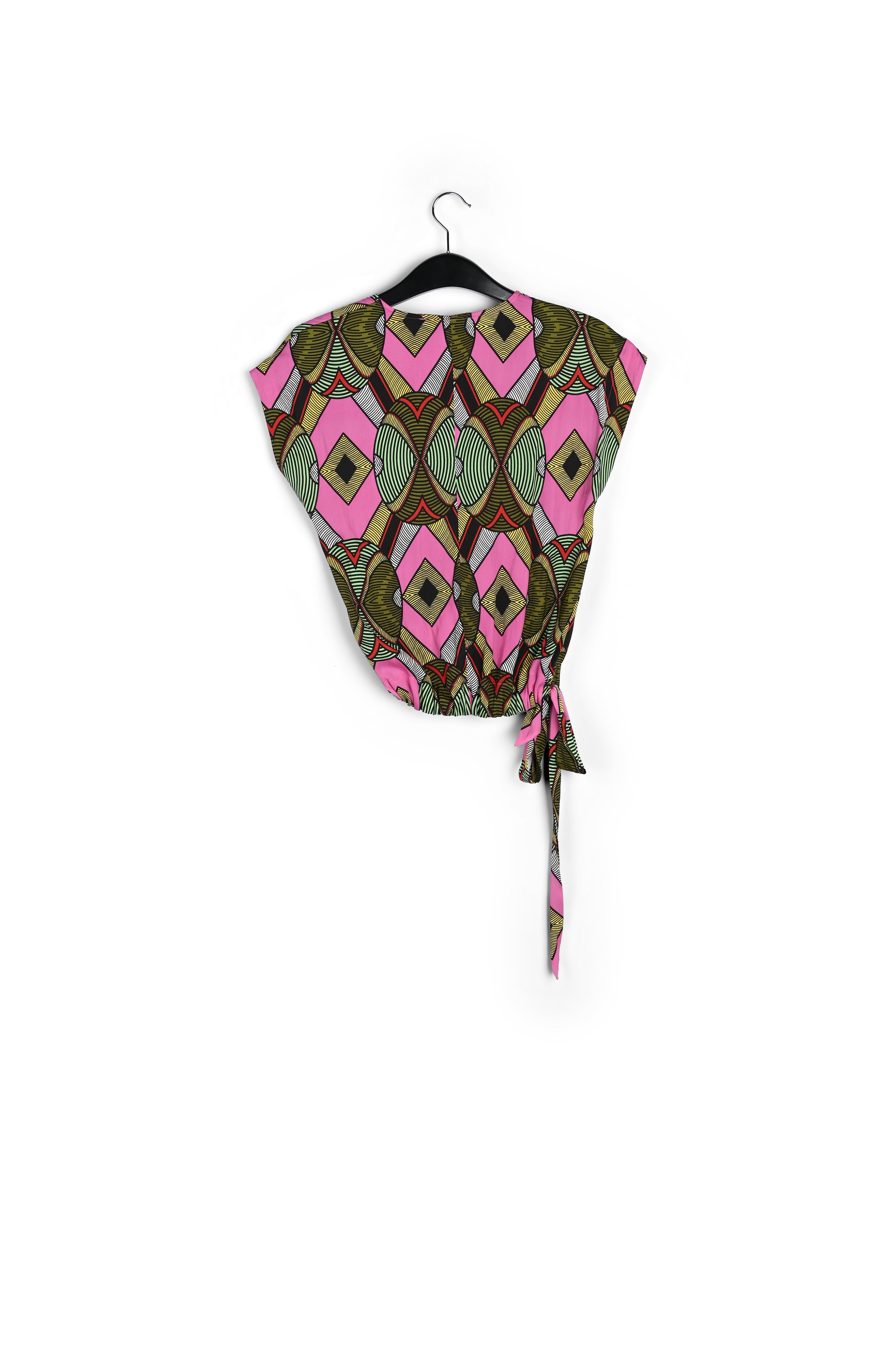 Kleurrijke top met grafische print RE—SSENTIEL | Essentiel second hand