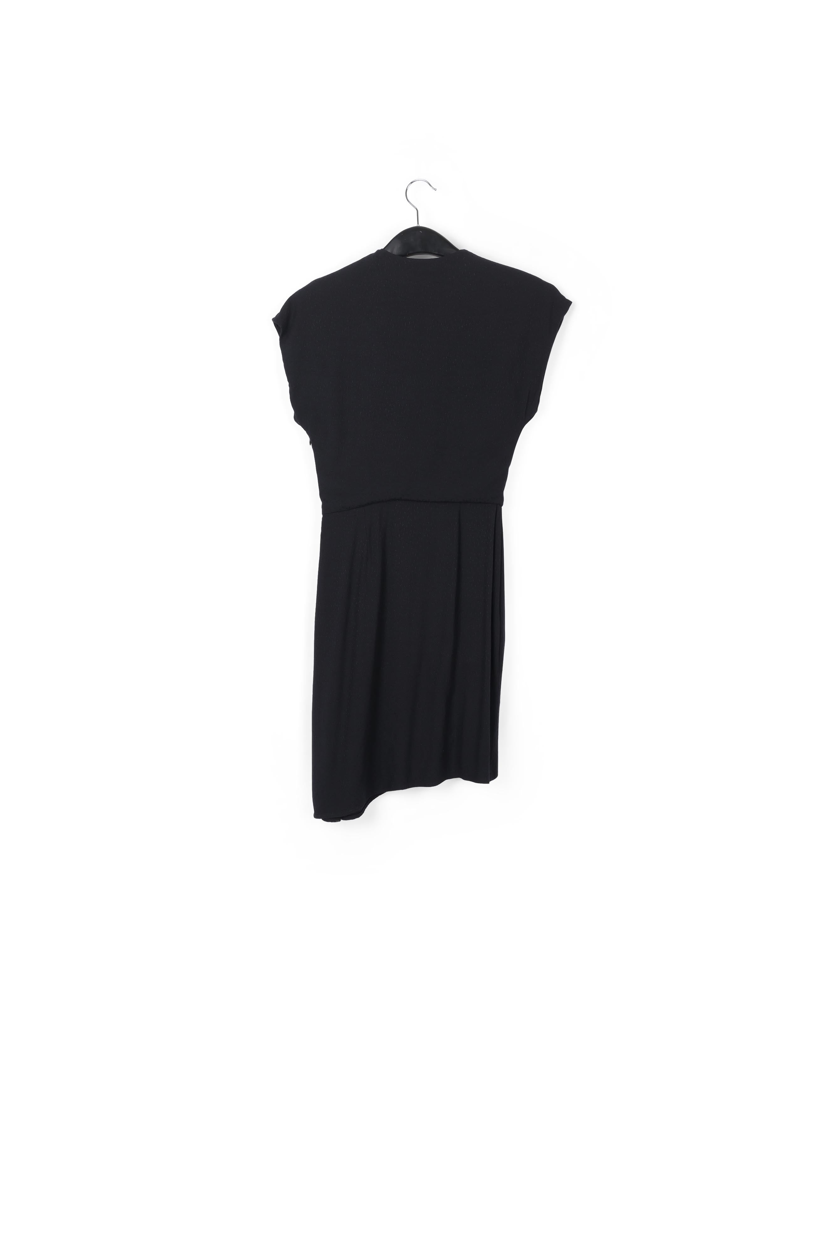 Robe cache-cœur en crêpe noir RE—SSENTIEL | Essentiel second hand