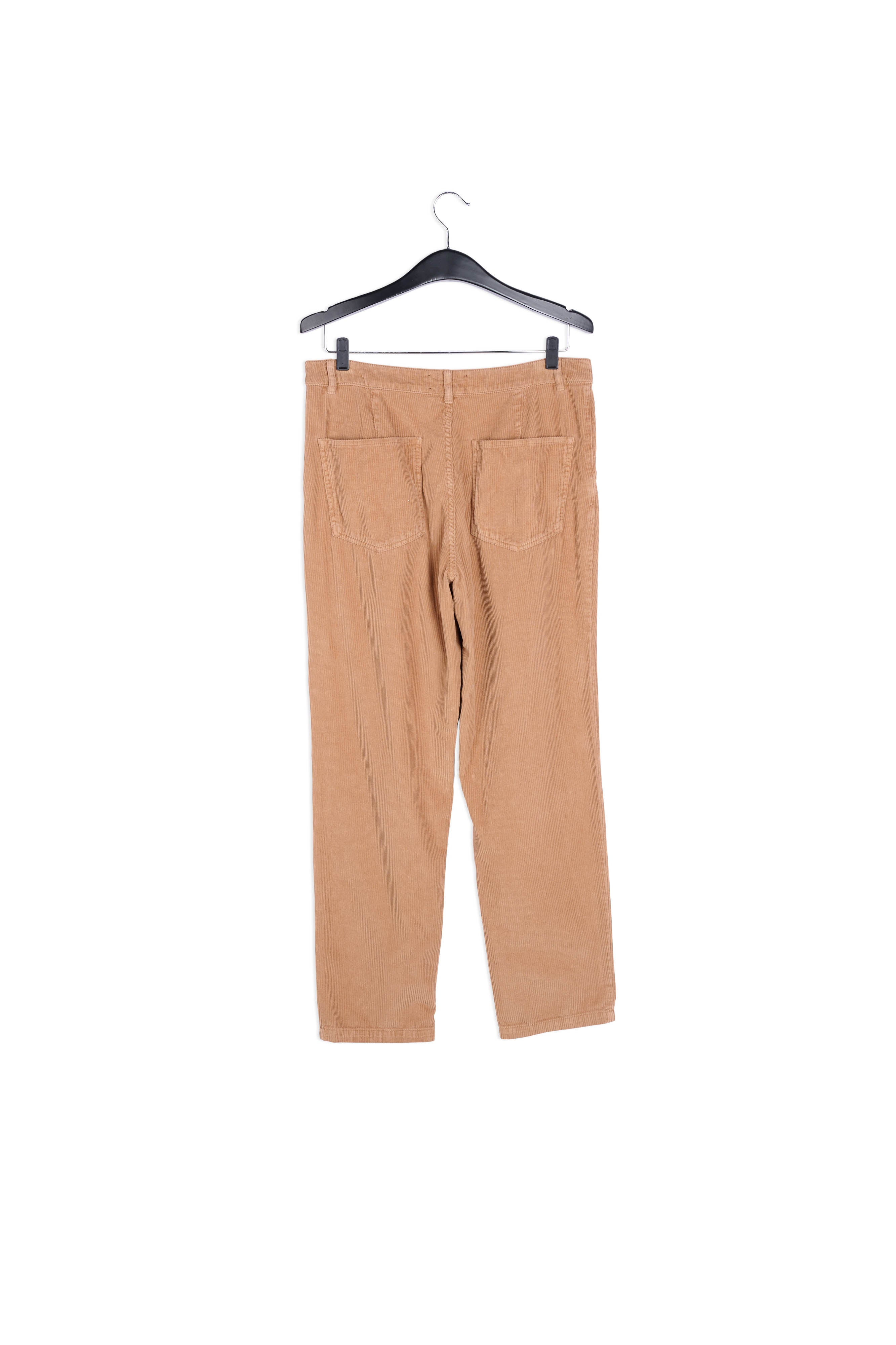 Camel cotton-corduroy pants RE—SSENTIEL | Essentiel second hand