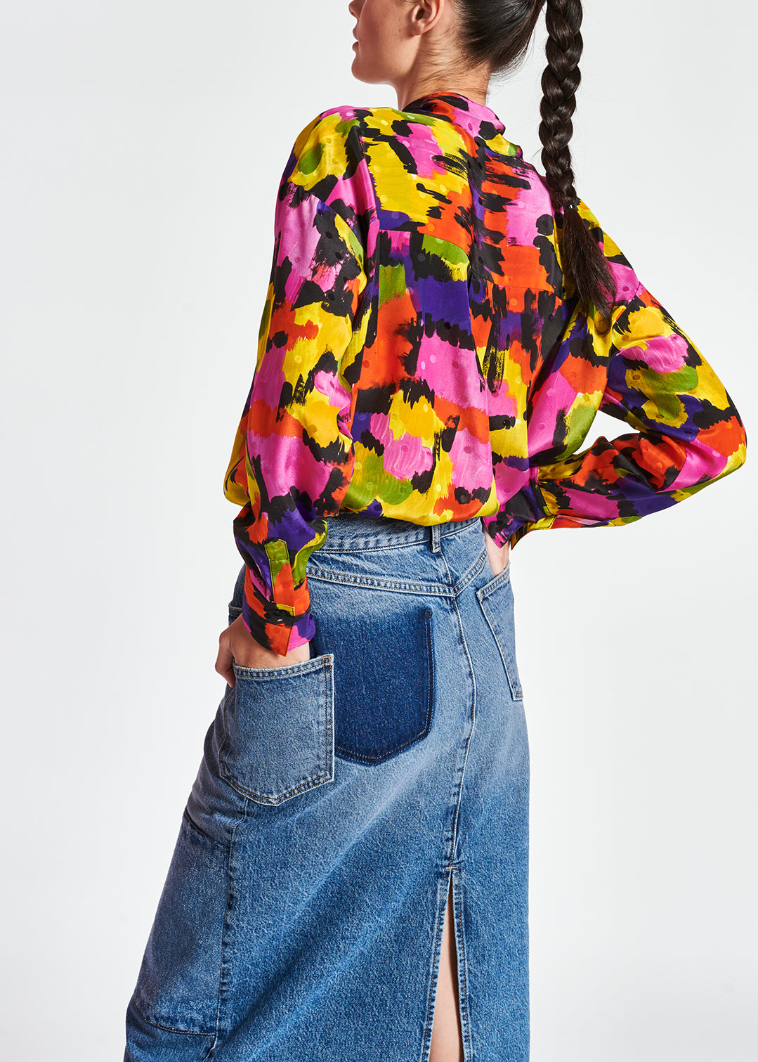 Zimpala blauwe denim rok RE—SSENTIEL | Essentiel second hand