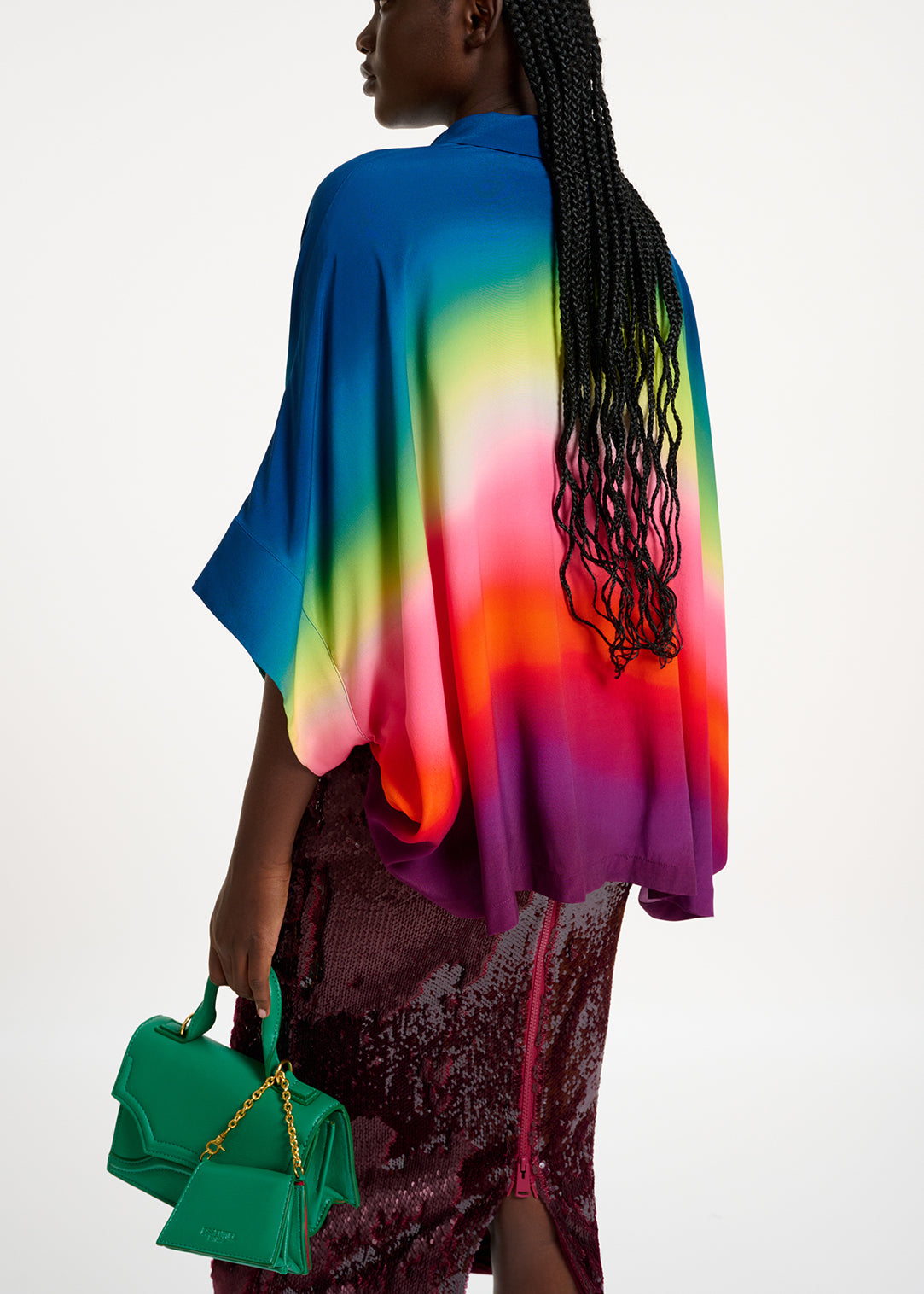 Multicolor oversized shirt with gradient effect RE—SSENTIEL | Essentiel second hand