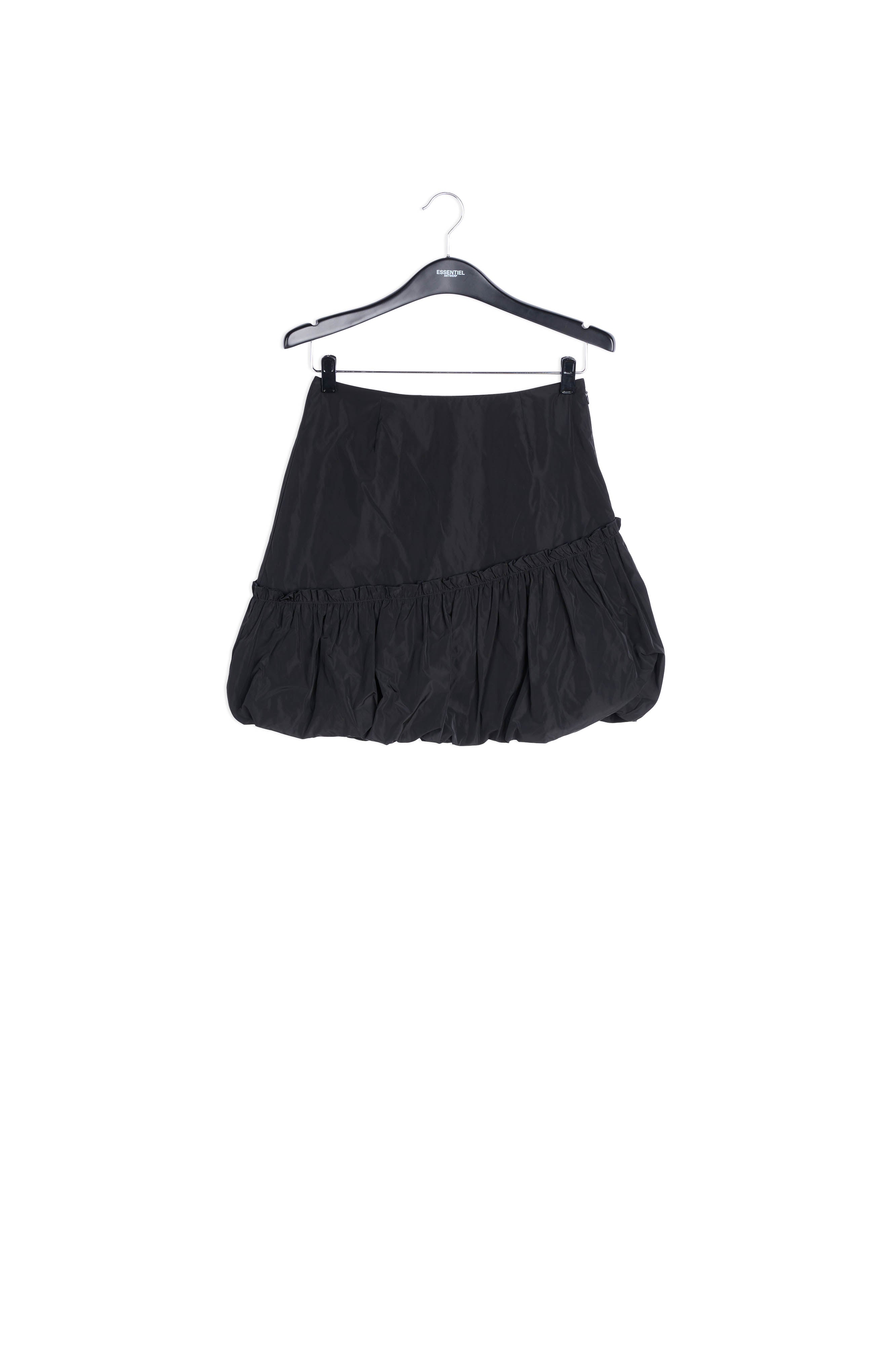 Jupe mini noire à ruches RE—SSENTIEL | Essentiel second hand