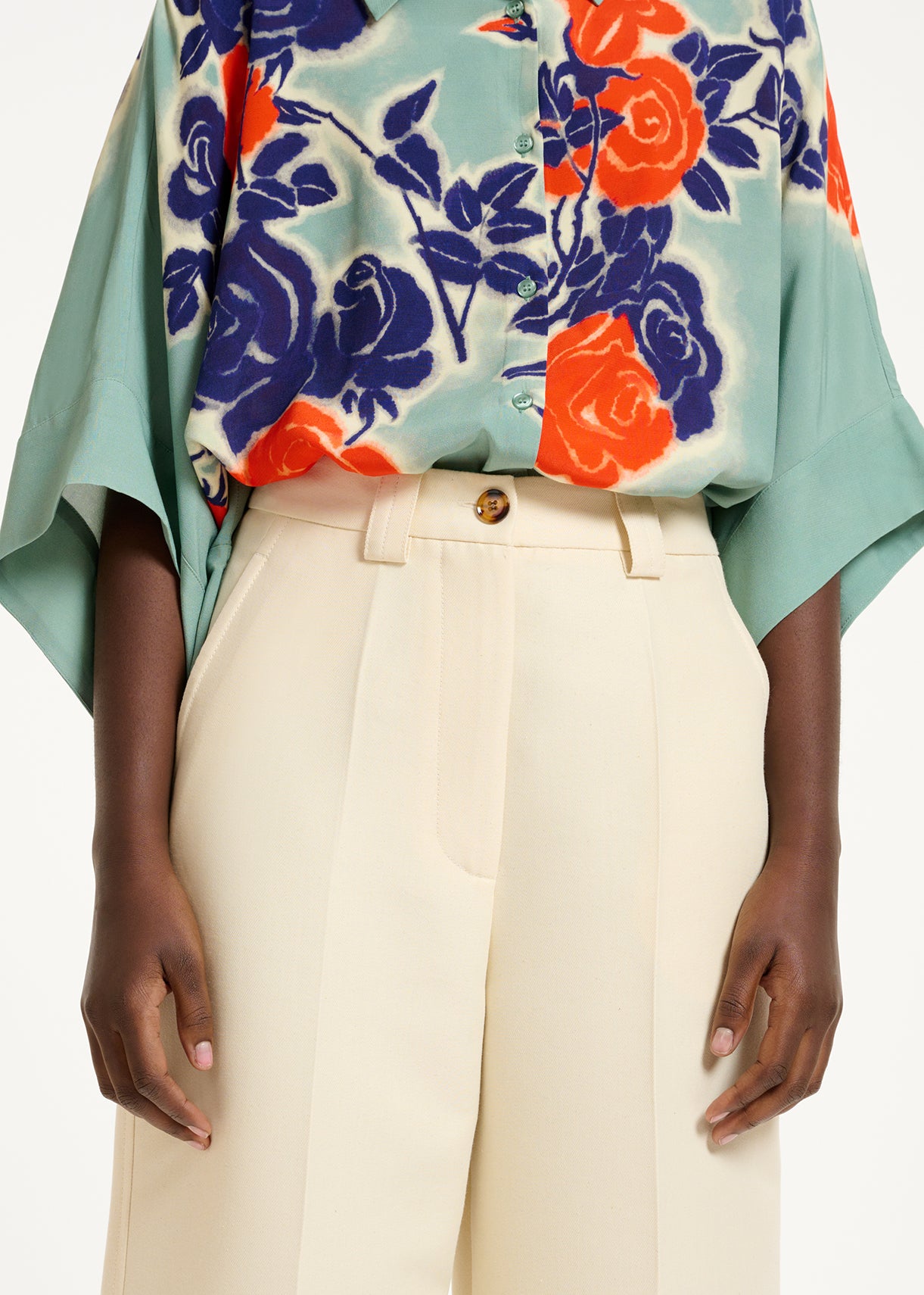 Ecru straight-leg pants RE—SSENTIEL | Essentiel second hand