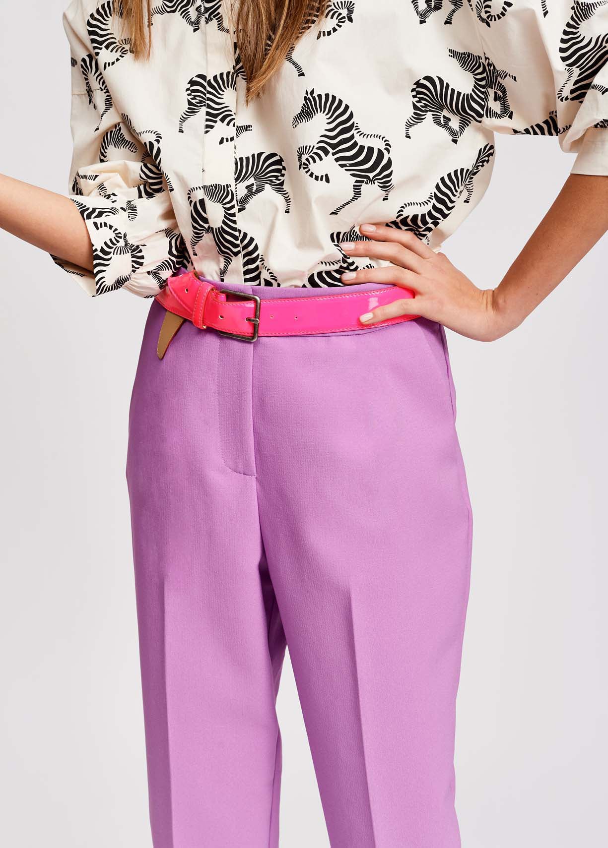 Purple classic tailored trousers RE—SSENTIEL | Essentiel second hand