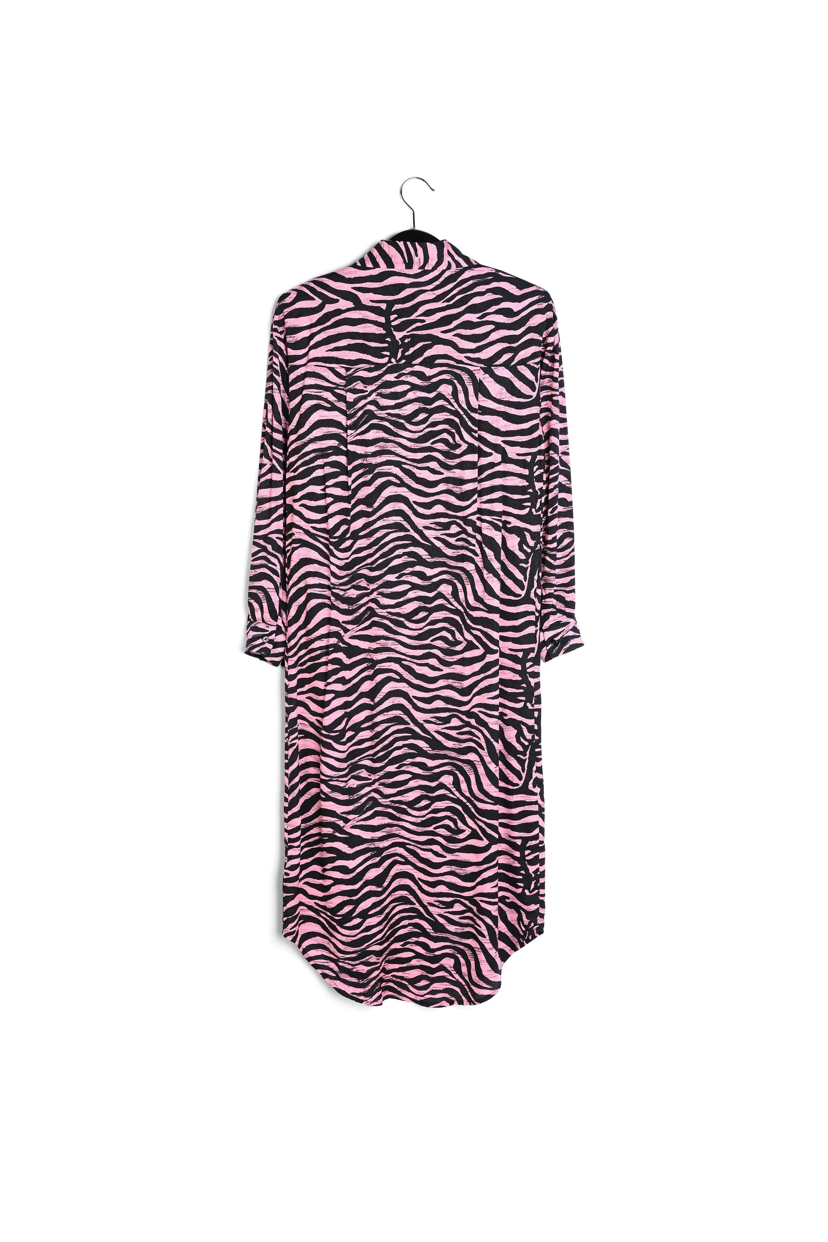 Roze hemdjurk met zebraprint RE—SSENTIEL | Essentiel second hand