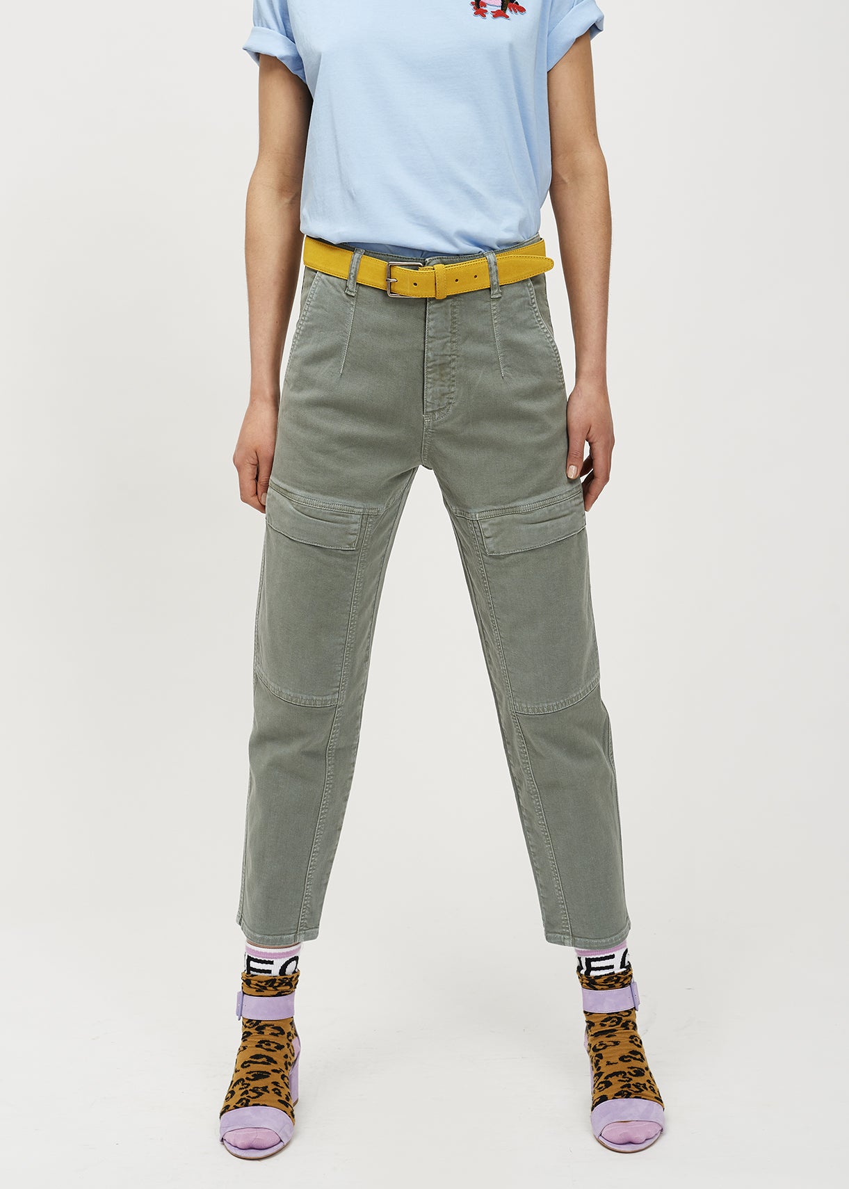 Grey cropped straight-leg jeans RE—SSENTIEL | Essentiel second hand