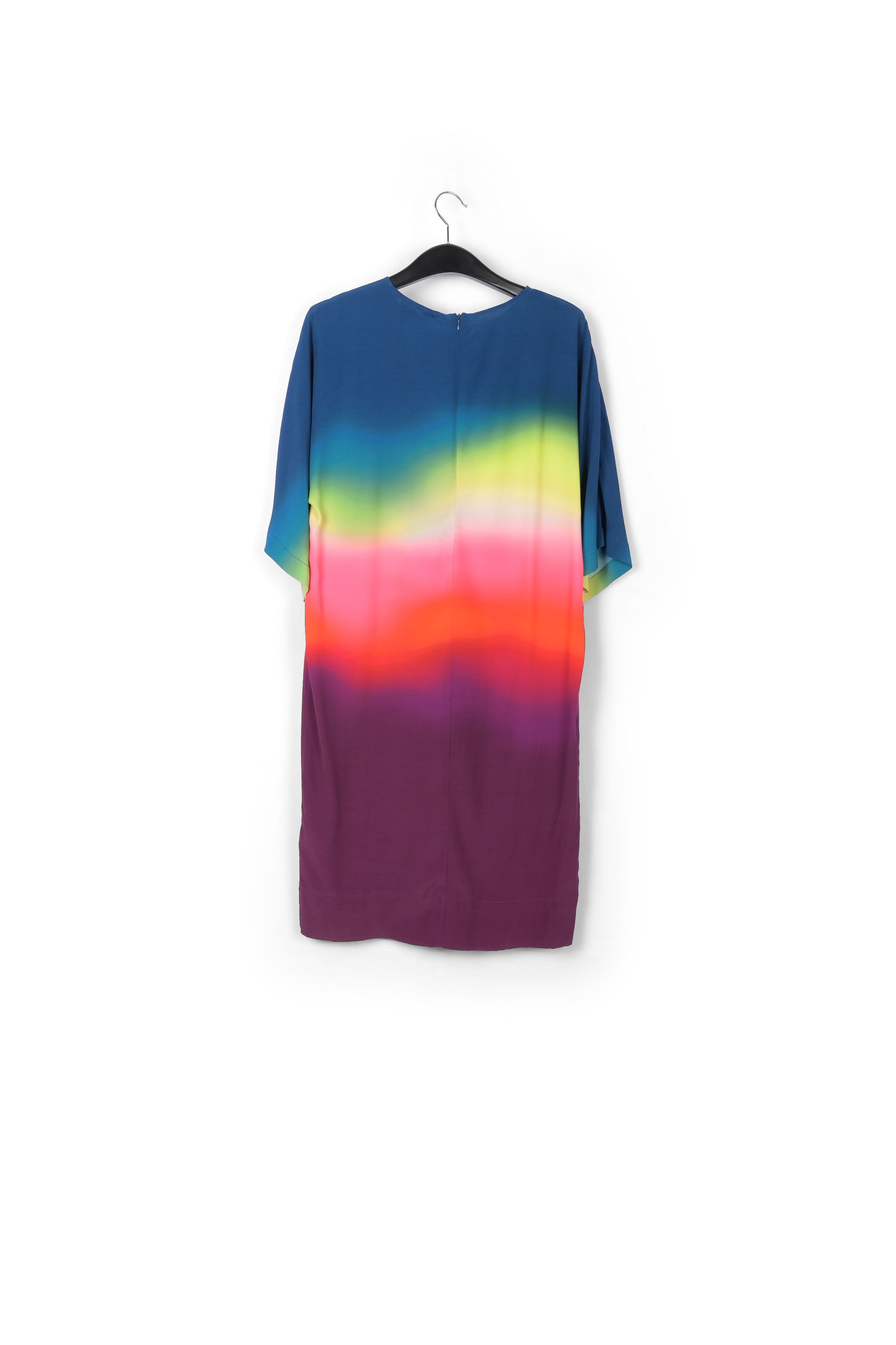 Blue floral print knee-length dress RE—SSENTIEL | Essentiel second hand