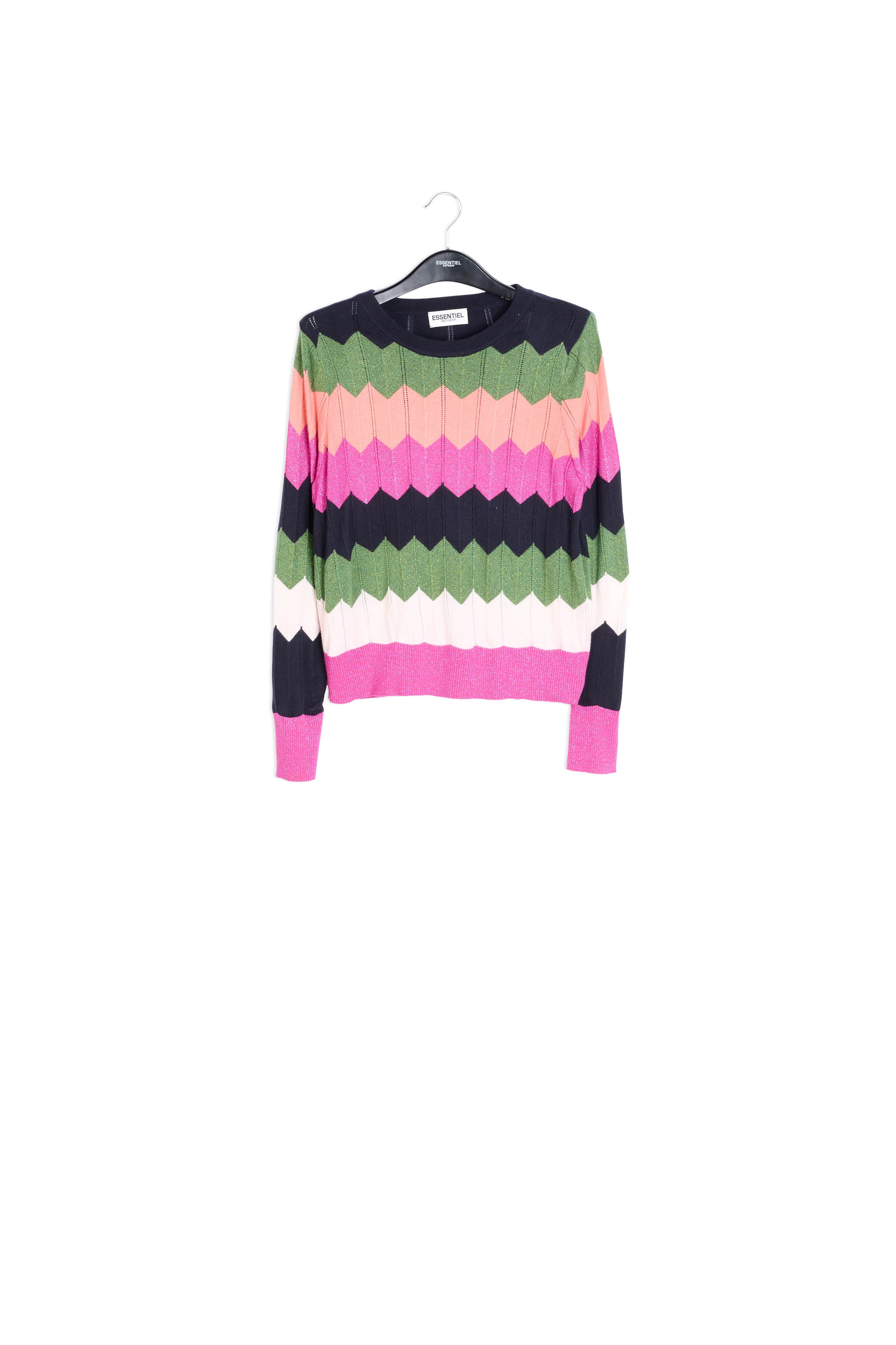 Multicolored striped knitted sweater RE—SSENTIEL | Essentiel second hand
