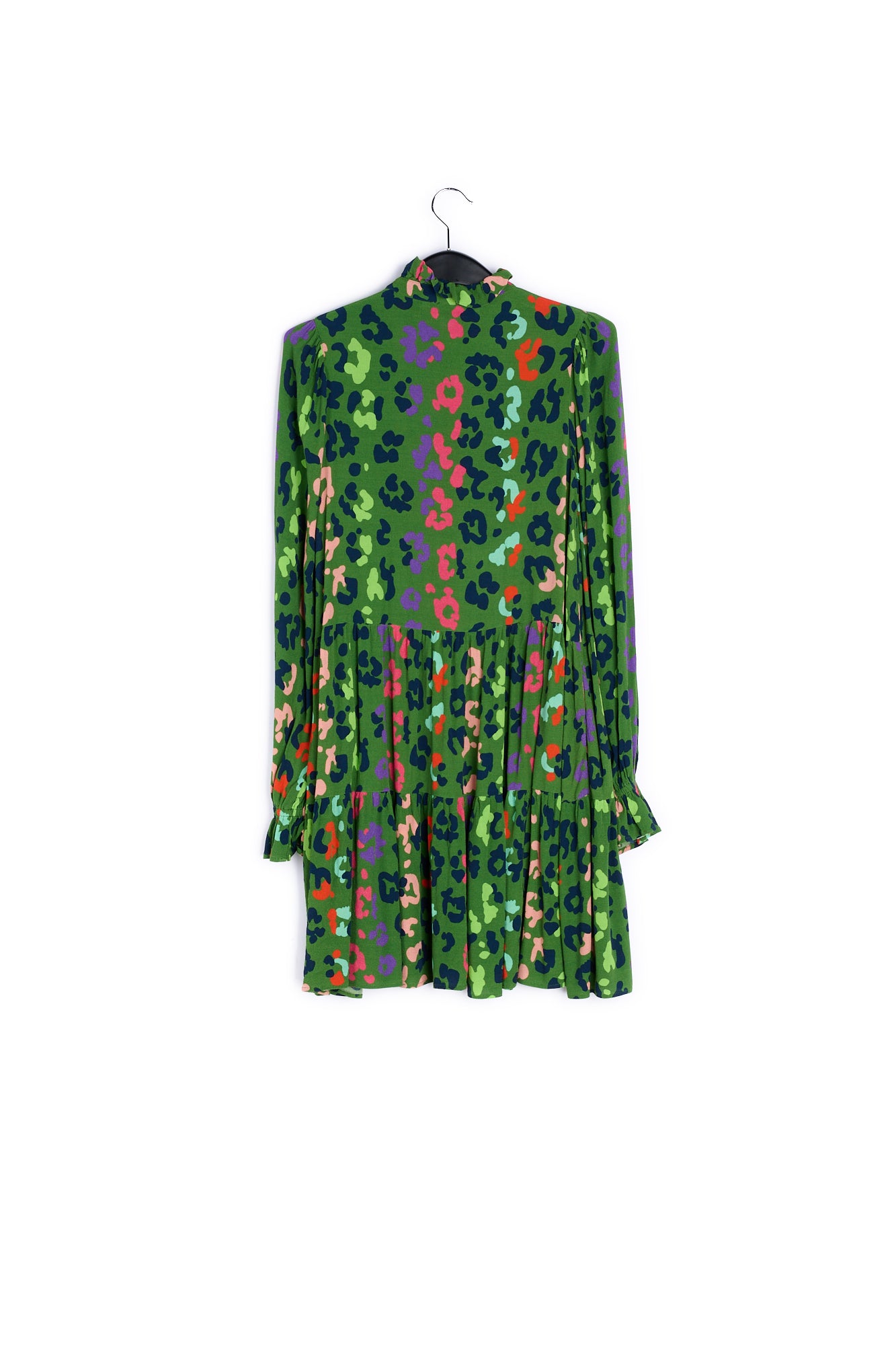 Green leopard print mini dress RE—SSENTIEL | Essentiel second hand