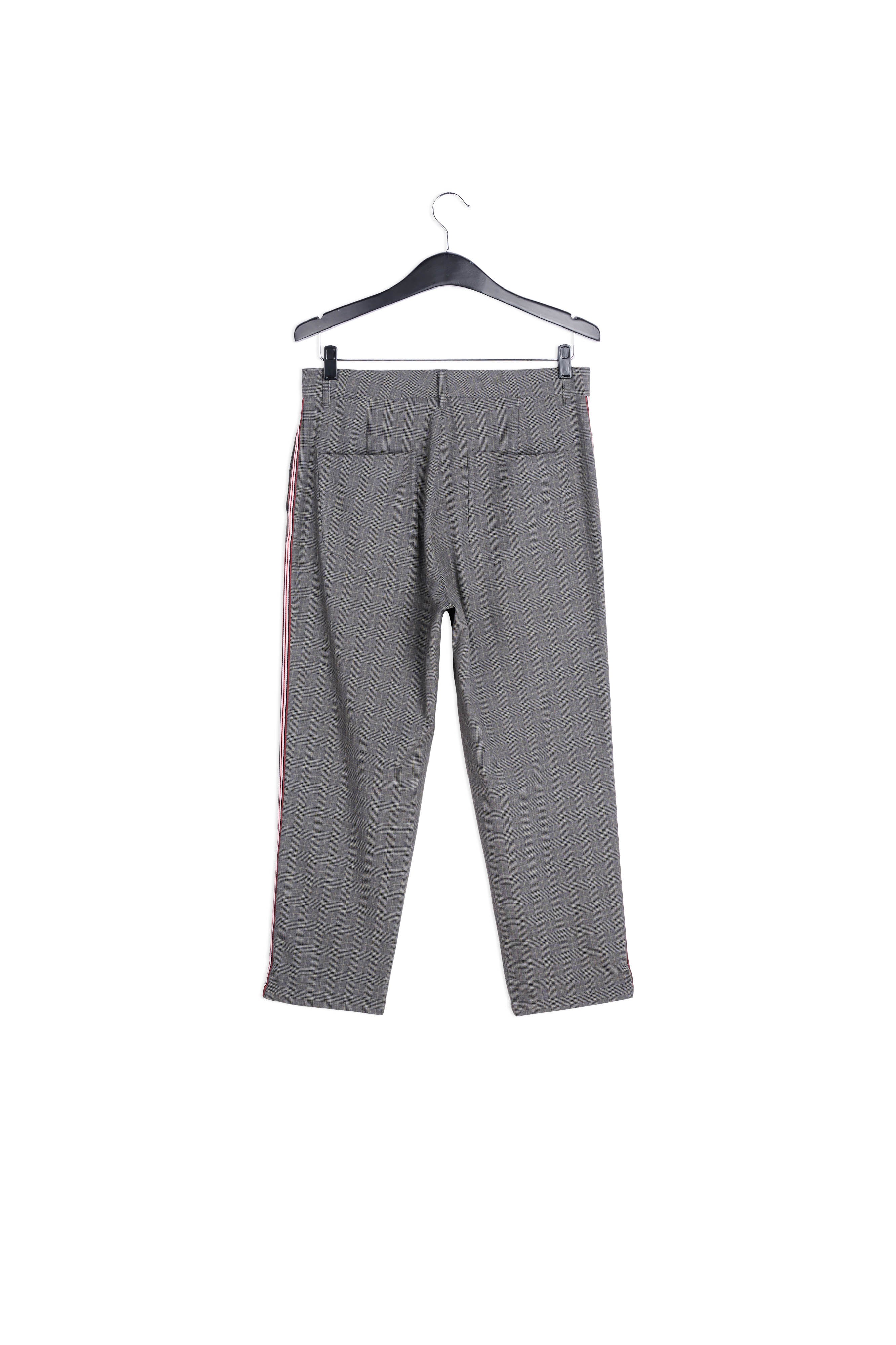 Pantalon gris foncé à carreaux RE—SSENTIEL | Essentiel second hand