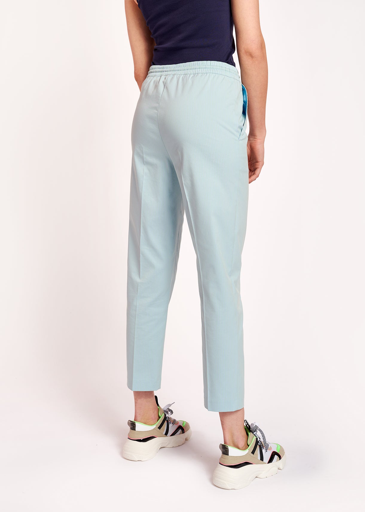 Pantalon tartan bleu clair RE—SSENTIEL | Essentiel second hand