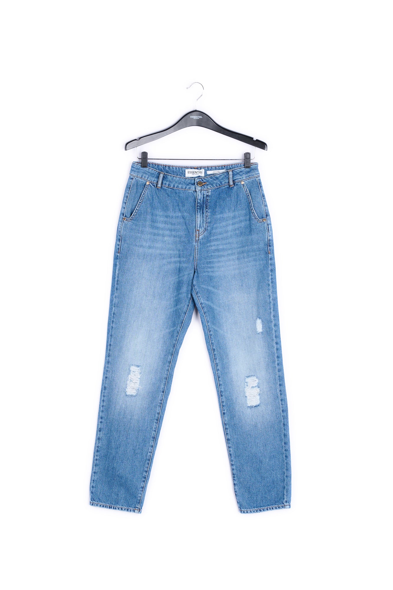 Loose-fit distressed blue jeans RE—SSENTIEL | Essentiel second hand