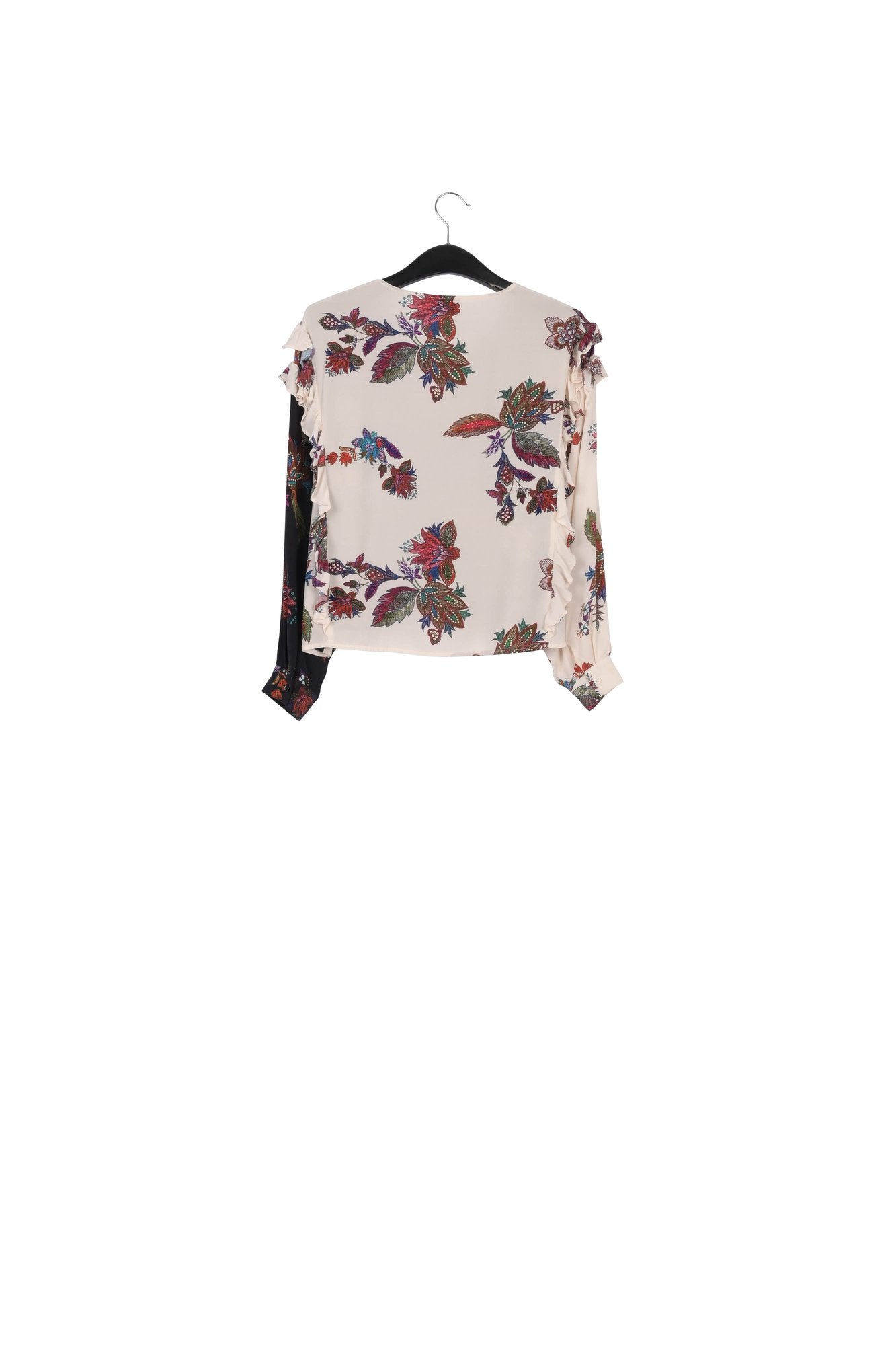 Black and white top with floral print RE—SSENTIEL | Essentiel second hand