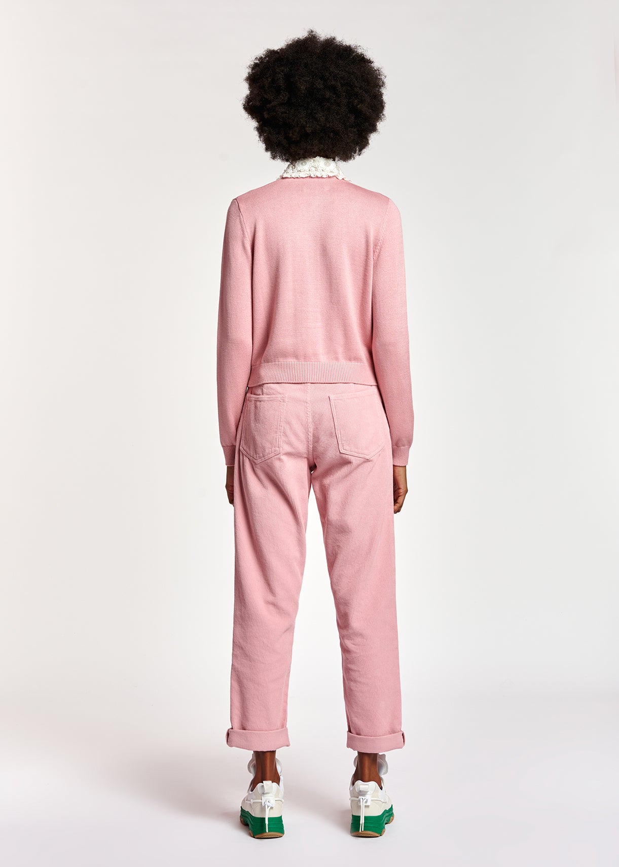 Pantalon en velours rose RE—SSENTIEL | Essentiel second hand