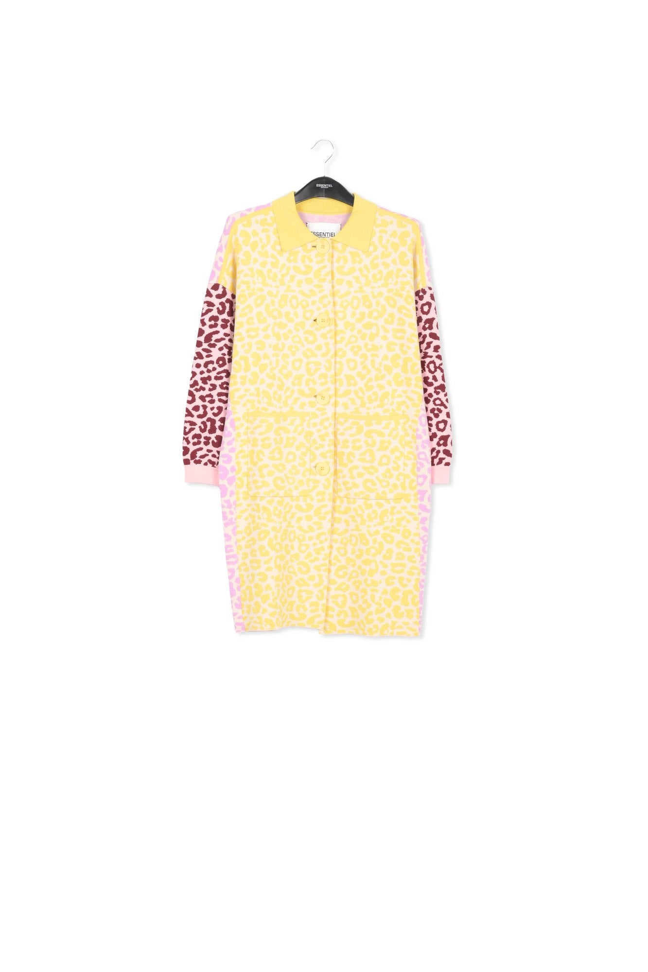 Manteau en maille jacquard multicolore RE—SSENTIEL | Essentiel second hand