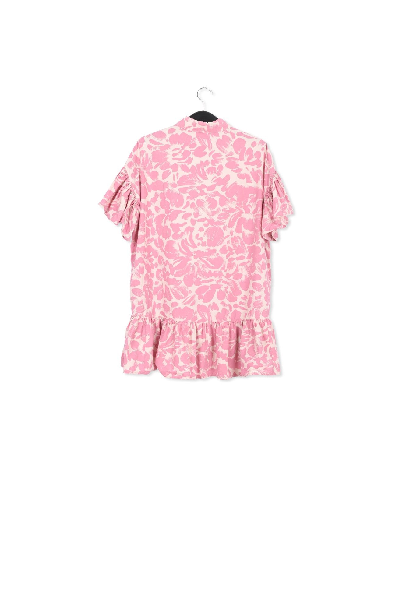 Light pink and lilac floral-print a-line mini dress RE—SSENTIEL | Essentiel second hand