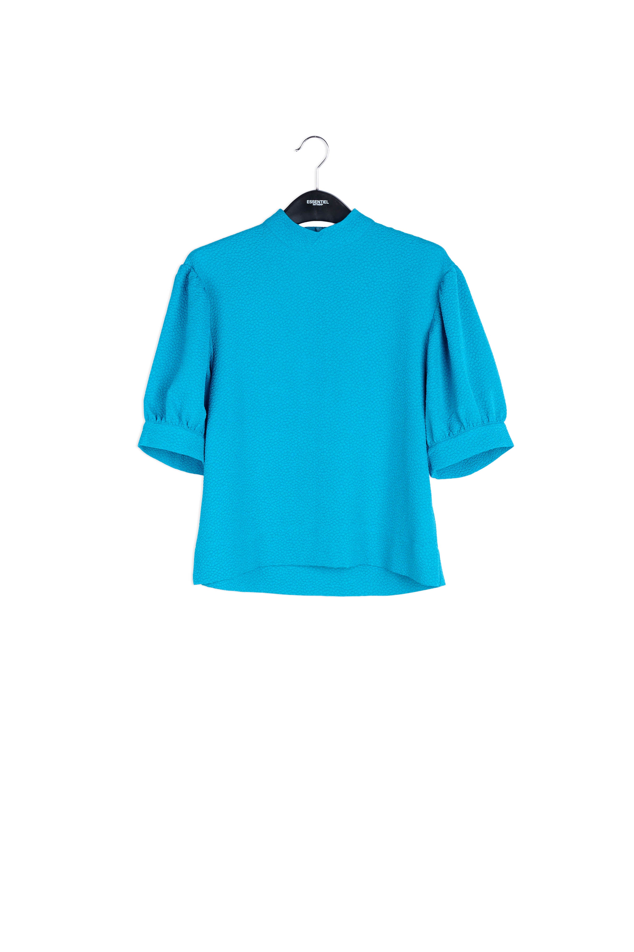 Blue top with puffed sleeves RE—SSENTIEL | Essentiel second hand