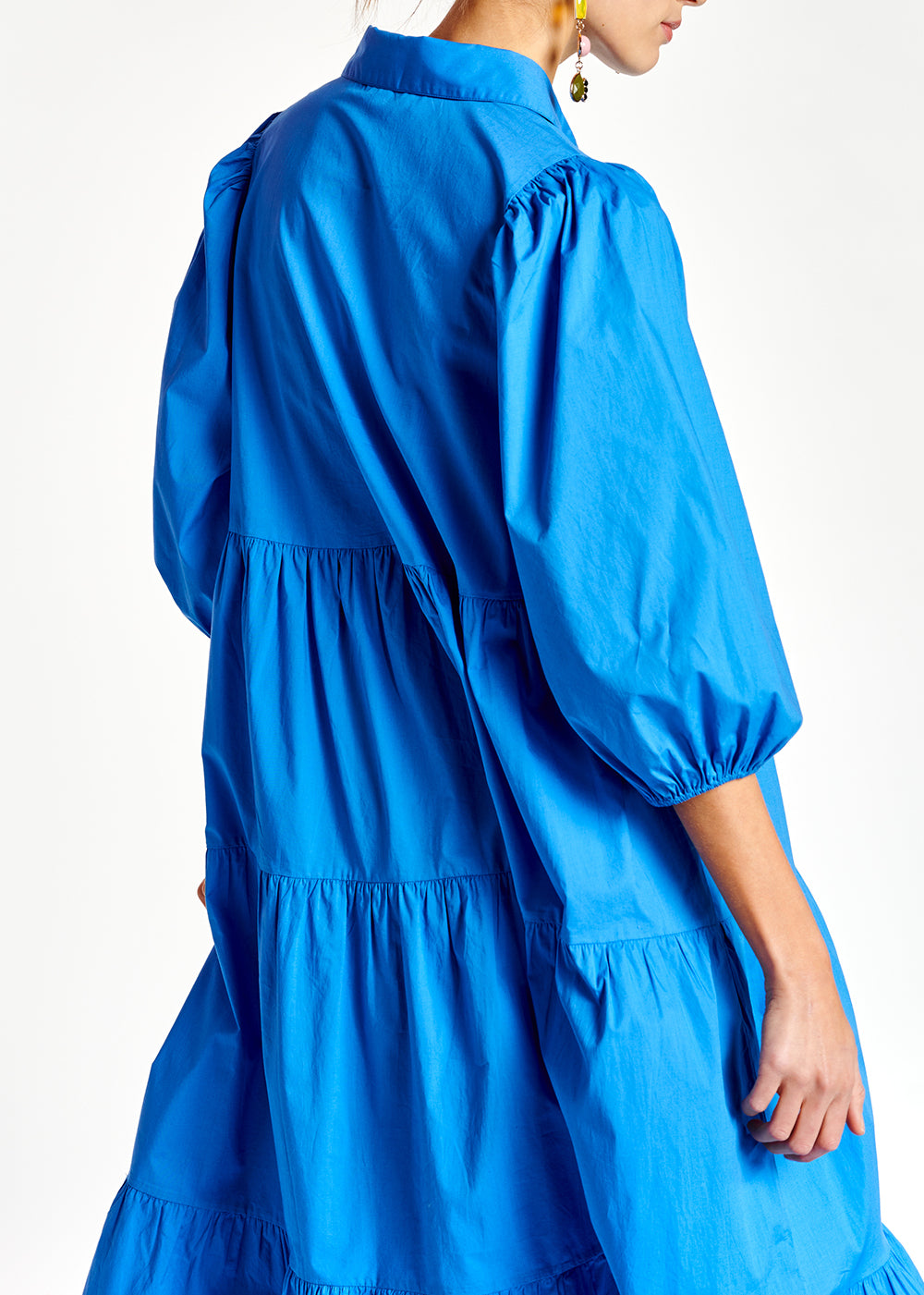 Voluminous light blue A-line shirt dress RE—SSENTIEL | Essentiel second hand