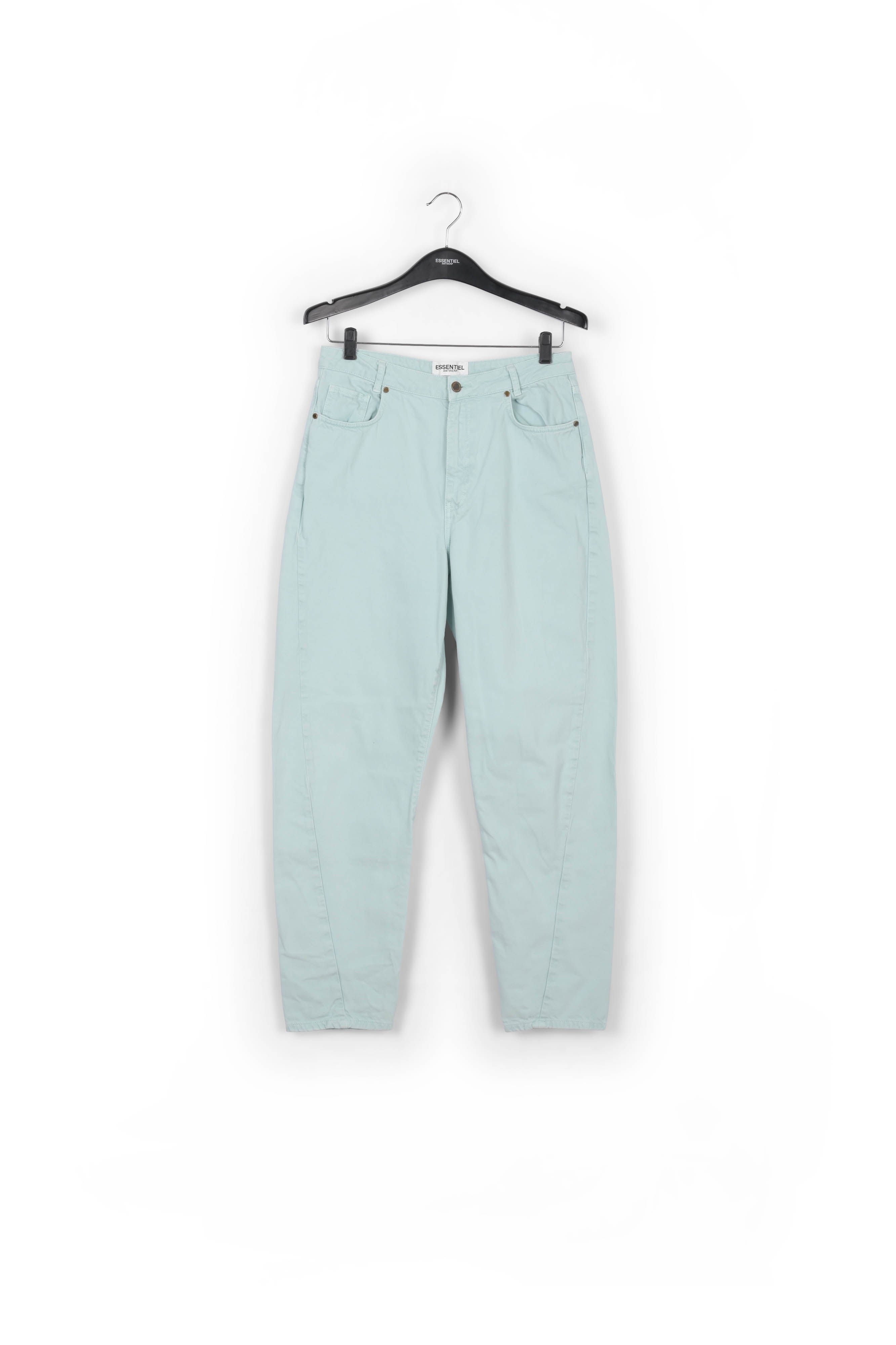 Mint green high-rise tapered jeans RE—SSENTIEL | Essentiel second hand