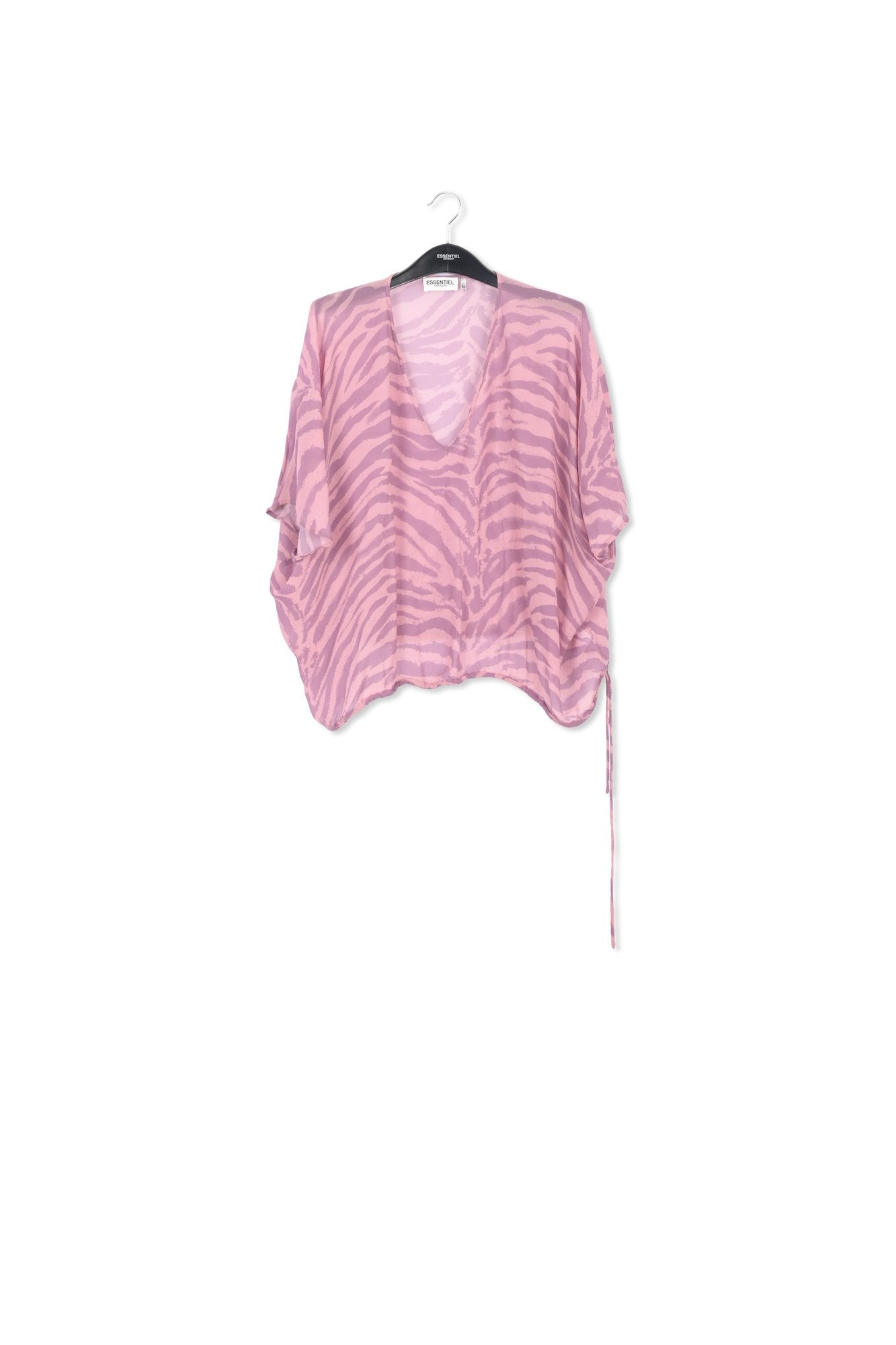 Lilac zebra-print loose-fit top RE—SSENTIEL | Essentiel second hand