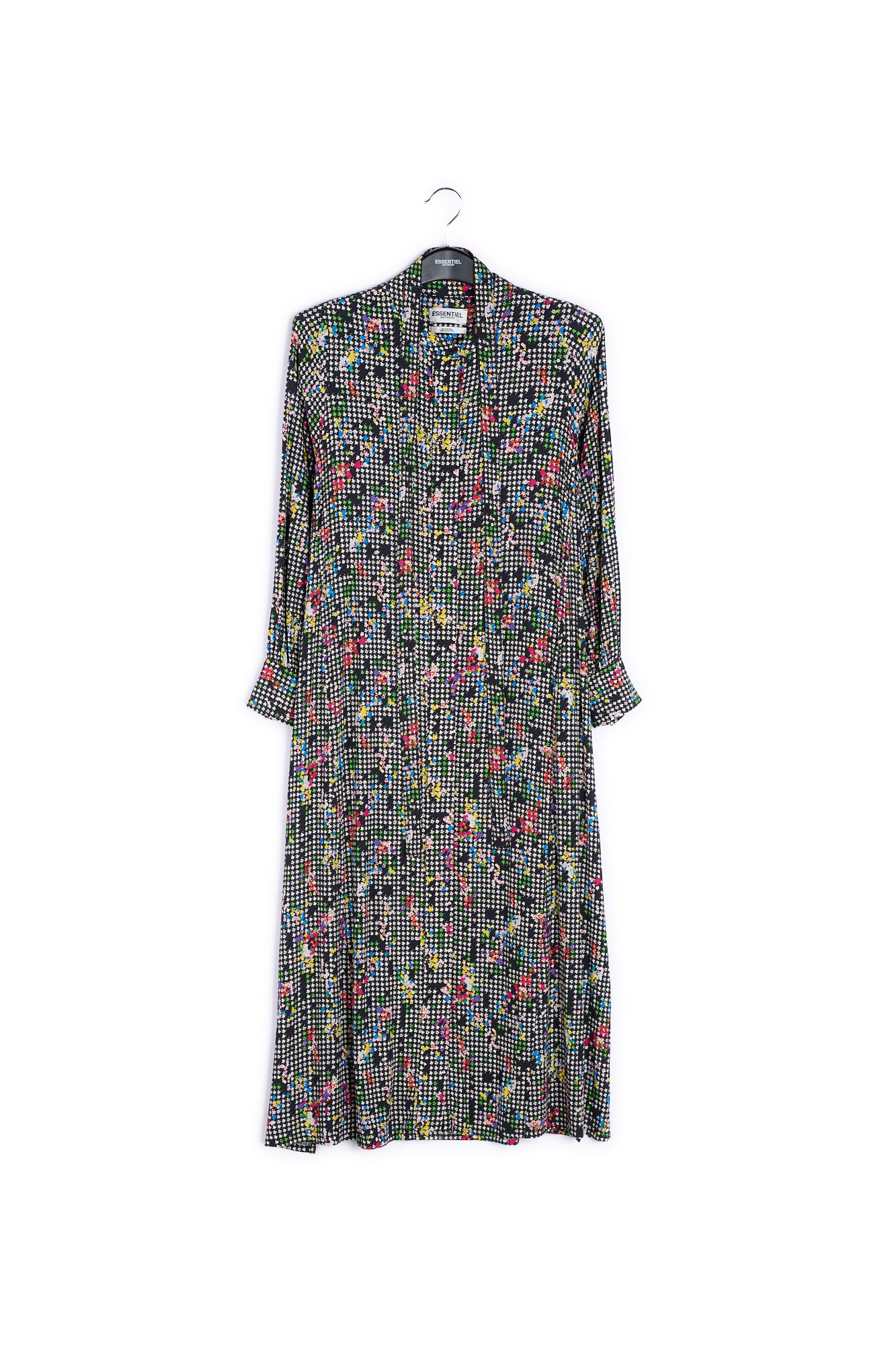 Black and white houndstooth shirt dress RE—SSENTIEL | Essentiel second hand