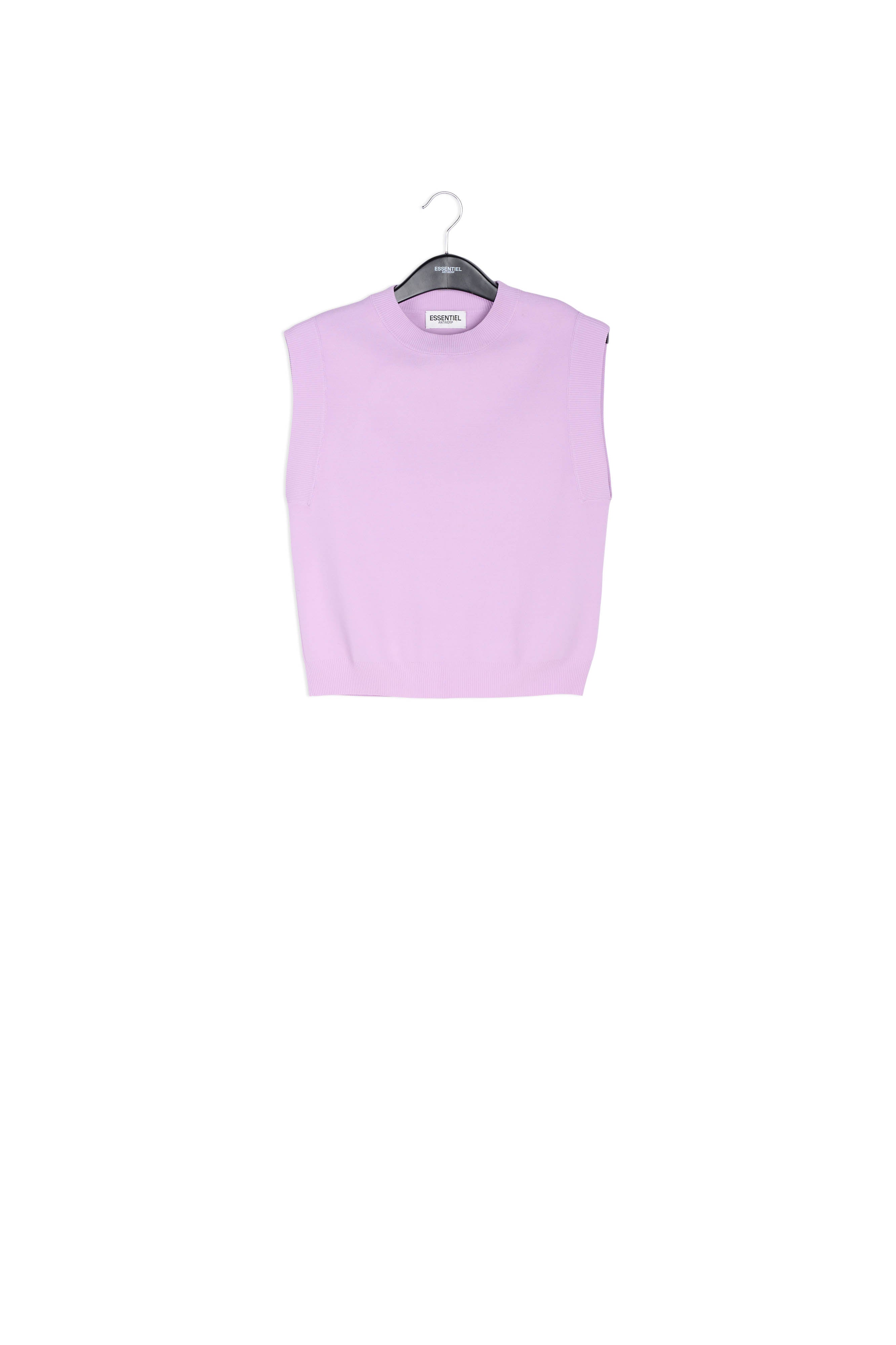 Lilac sleeveless knitted top RE—SSENTIEL | Essentiel second hand
