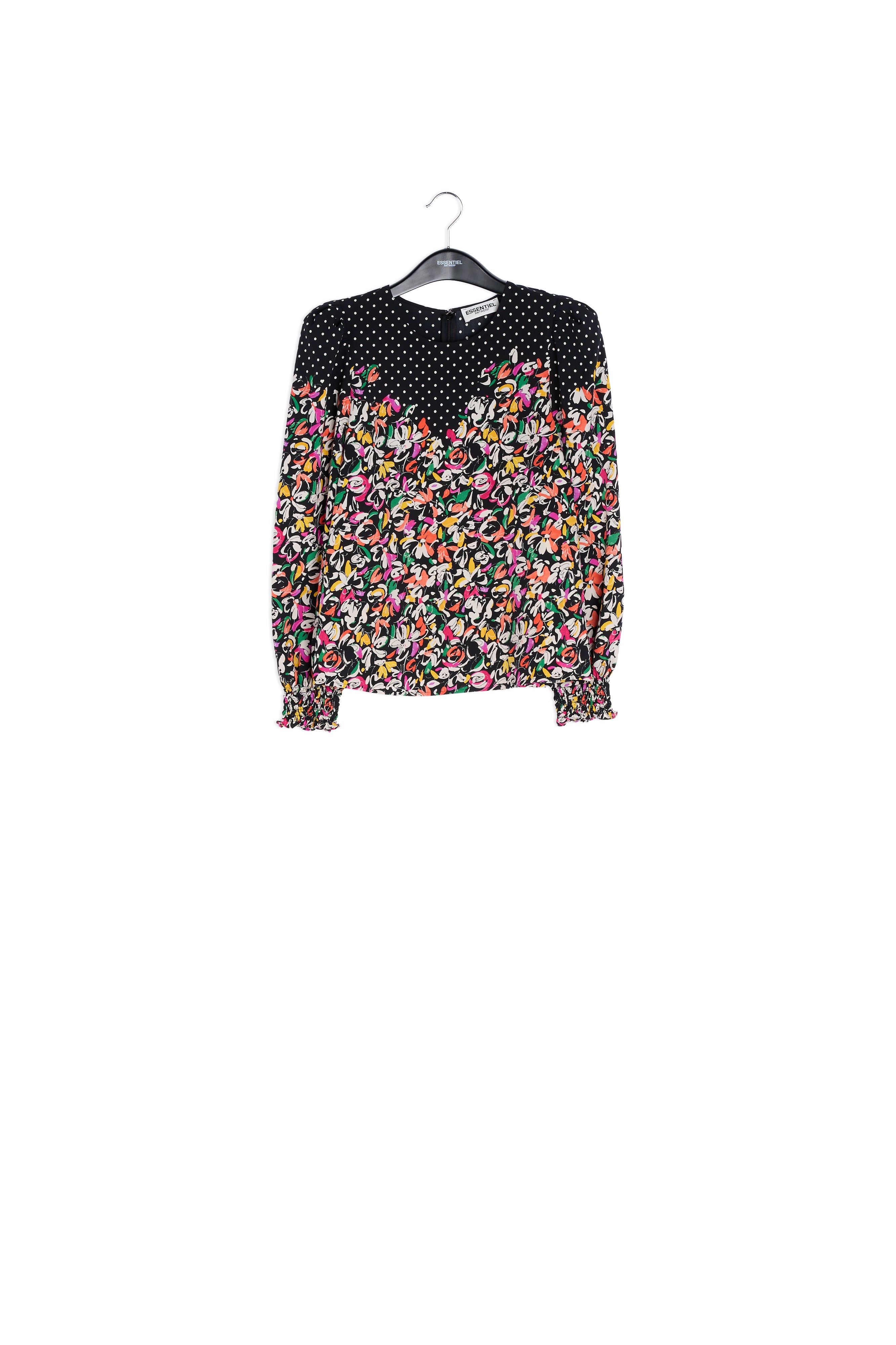 Colorful floral and polka-dot mixed-print top RE—SSENTIEL | Essentiel second hand
