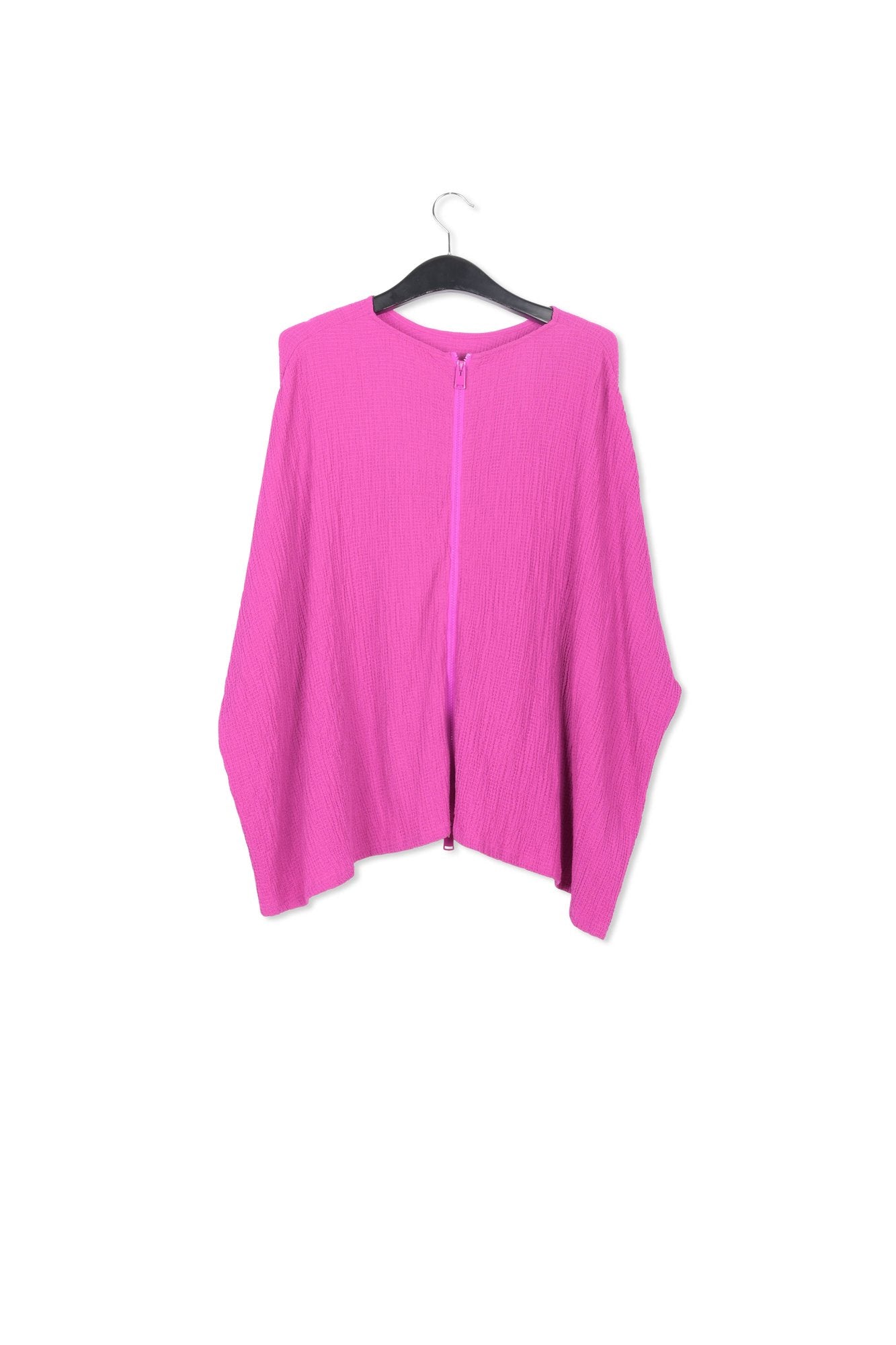 Paarse oversized top in cloqué RE—SSENTIEL | Essentiel second hand