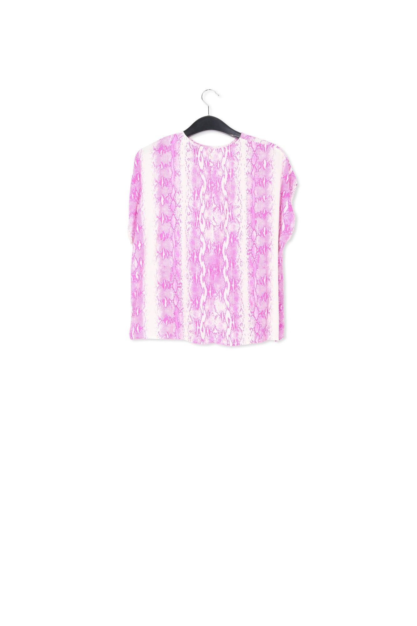 Top met witte en paarse slangenprint RE—SSENTIEL | Essentiel second hand