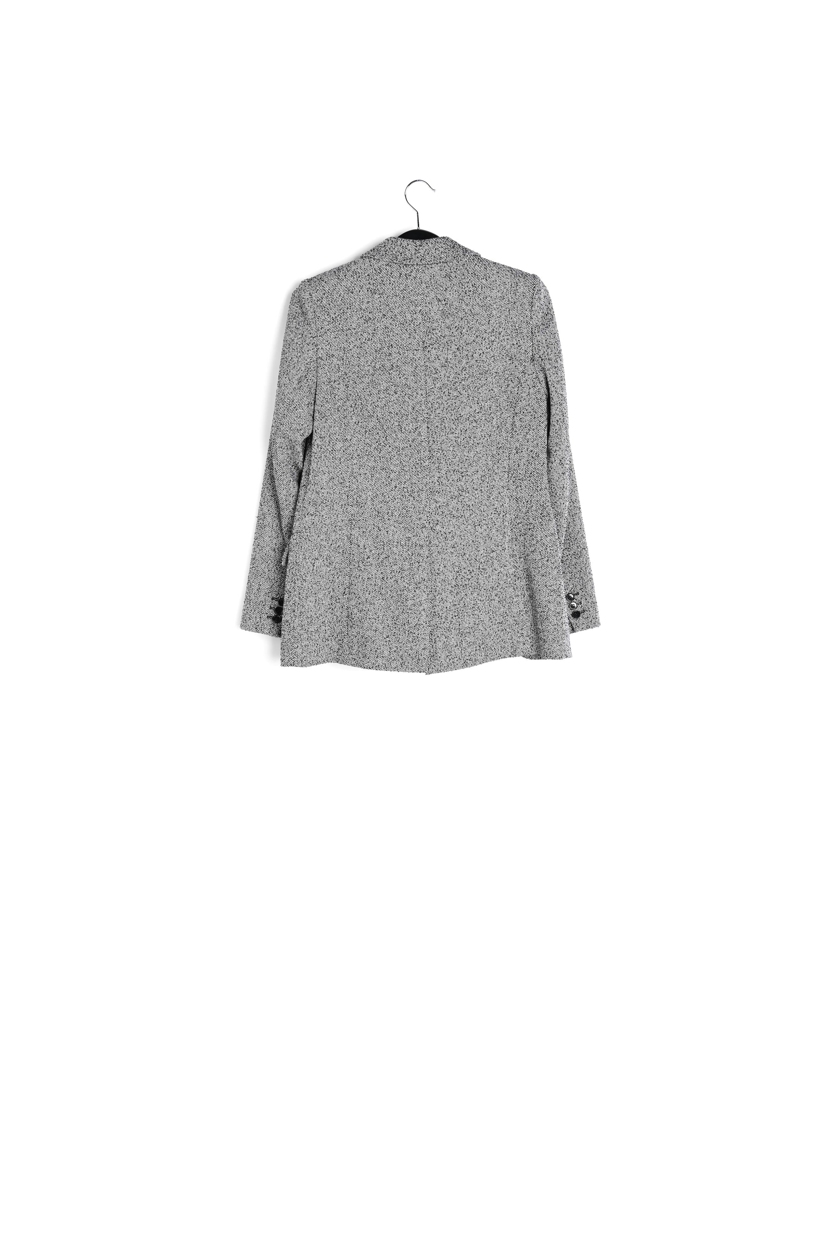 Veste tailleur gris mêlé à coupe droite RE—SSENTIEL | Essentiel second hand