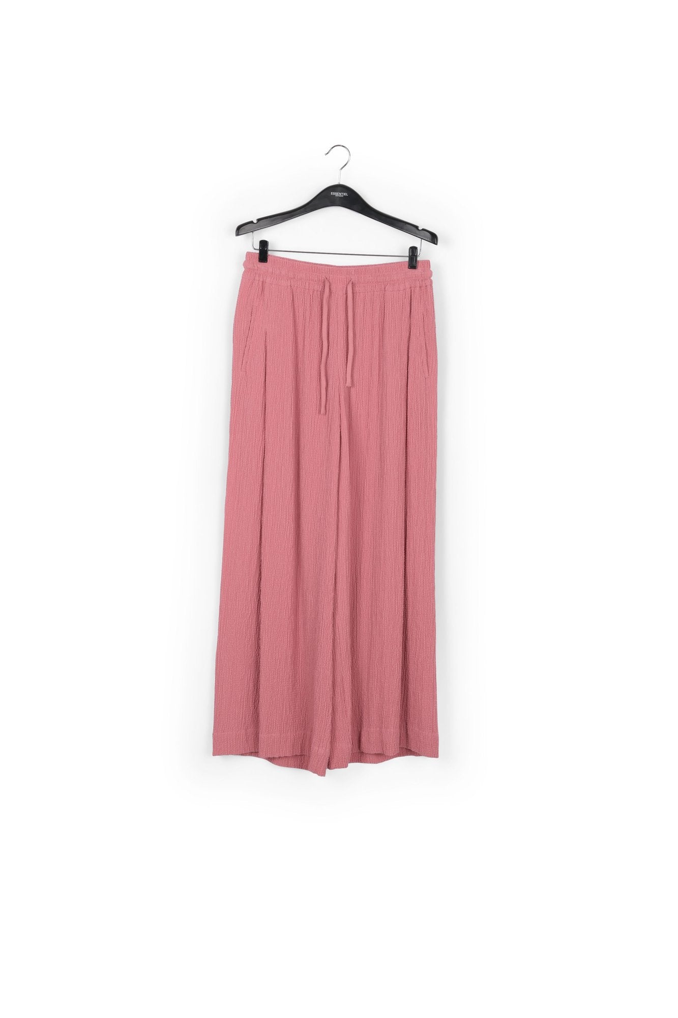Vintage pink wide-leg seersucker pants RE—SSENTIEL | Essentiel second hand