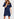 Flared dark blue polka dot dress Faume - seconde main