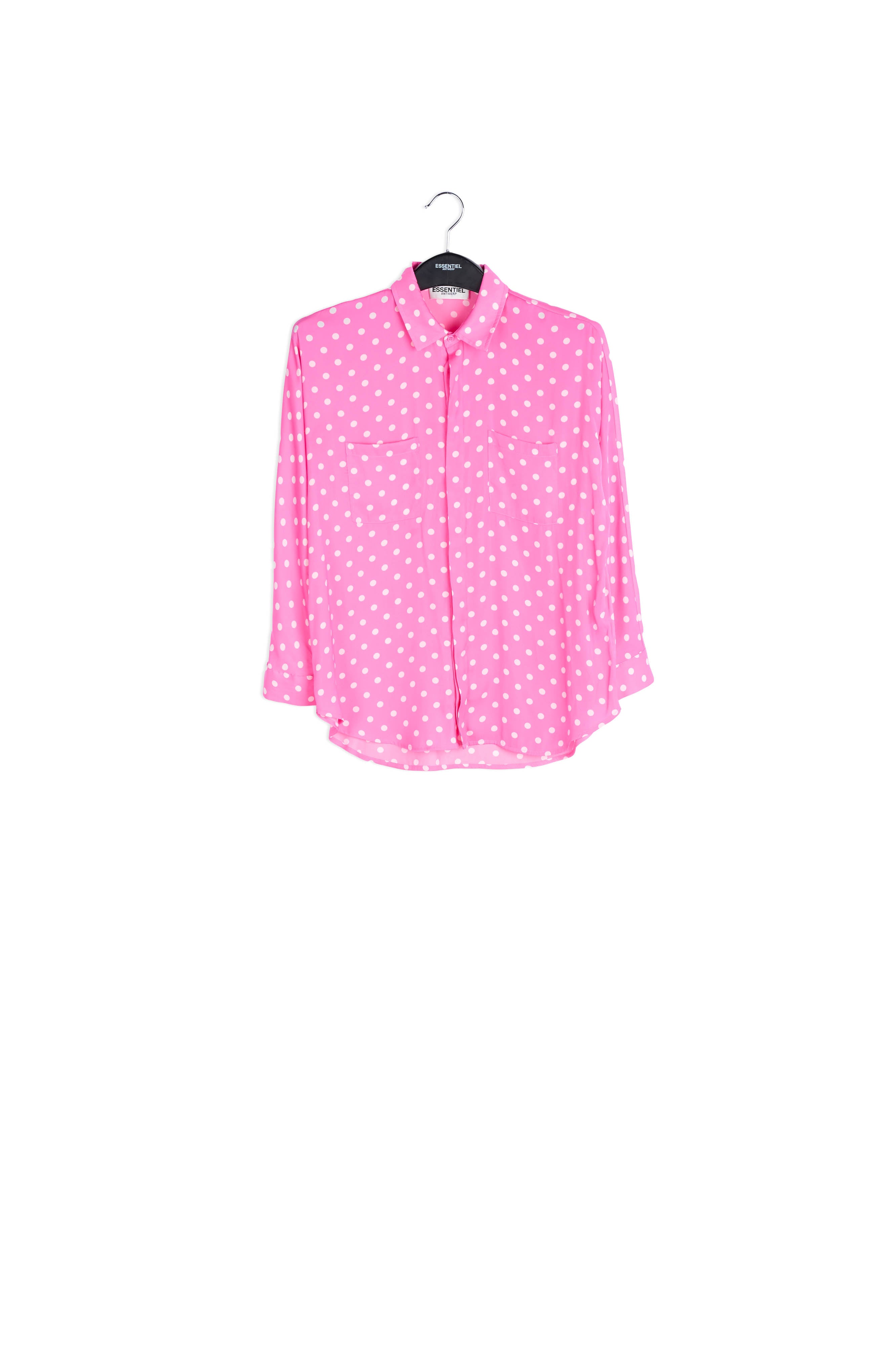 Neon pink polka dot shirt RE—SSENTIEL | Essentiel second hand
