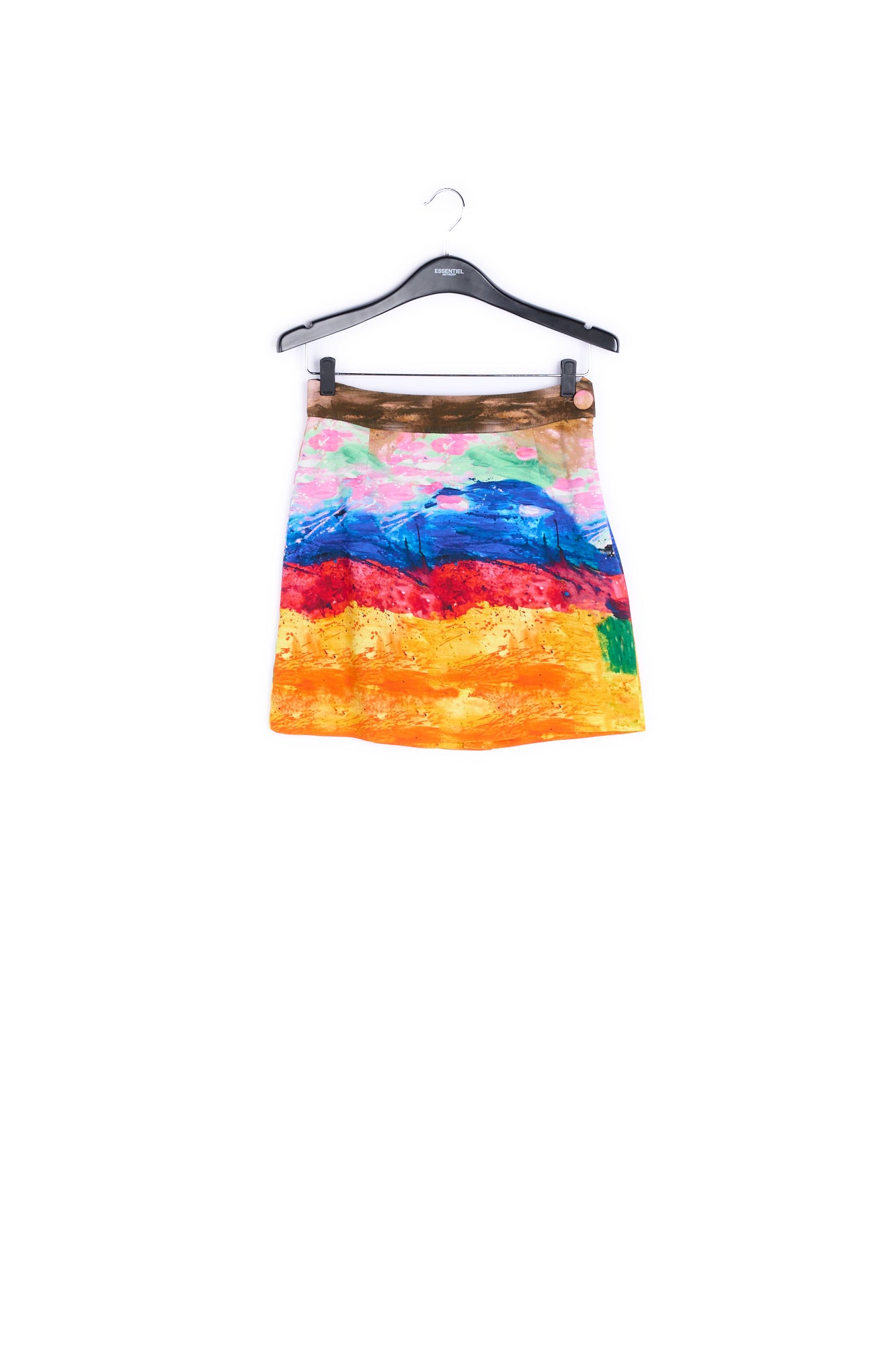 Colorful paint stroke print A-line mini skirt RE—SSENTIEL | Essentiel second hand