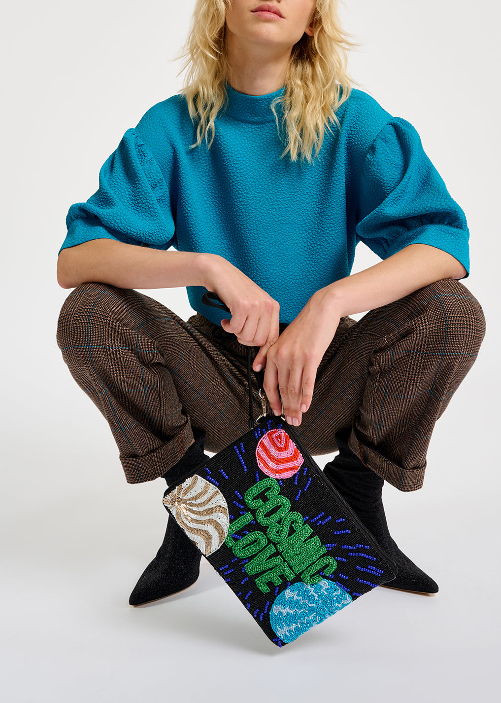 Top bleu à  manches bouffantes RE—SSENTIEL | Essentiel second hand