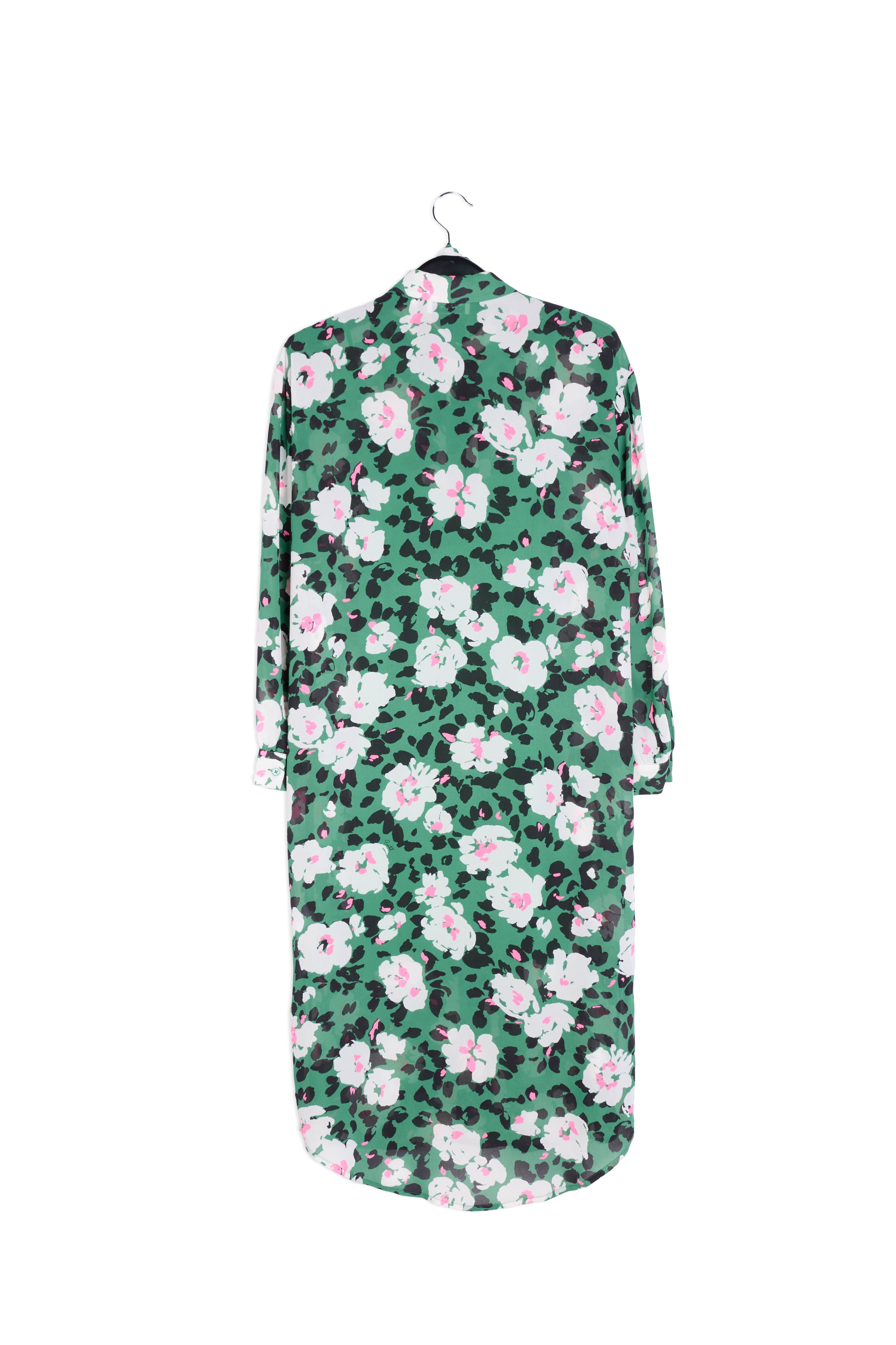 Green floral-print shirt dress RE—SSENTIEL | Essentiel second hand