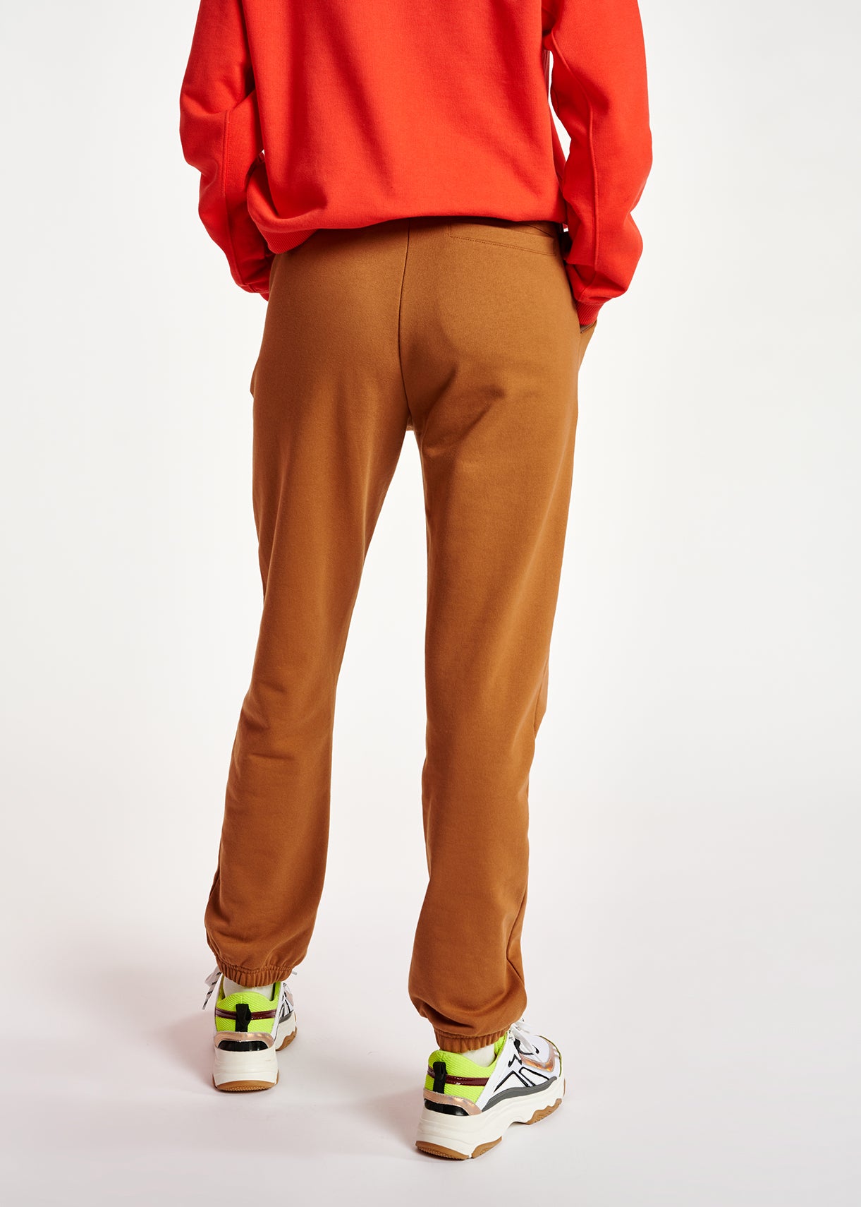 Brown organic cotton-jersey sweatpants RE—SSENTIEL | Essentiel second hand